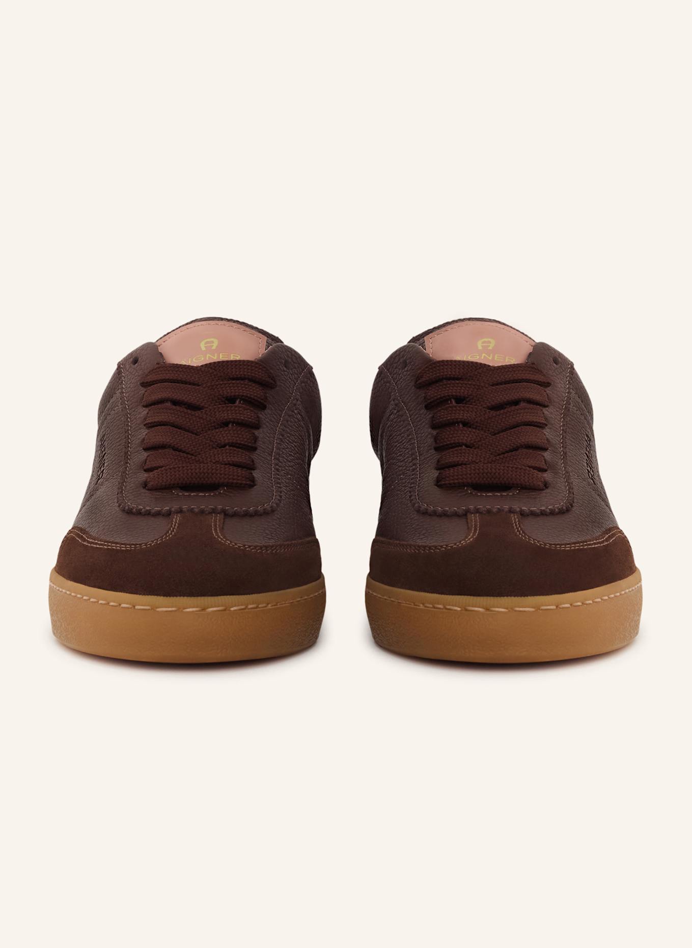 AIGNER classic sneaker LUCIA 1B: DUNKELBRAUN/ ALTROSA