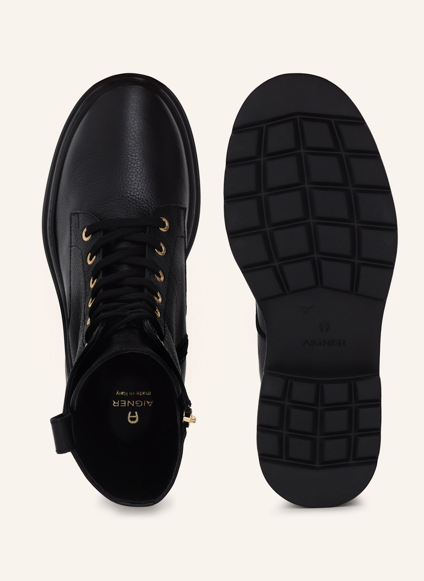 AIGNER lace bootie AILA 8C: SCHWARZ