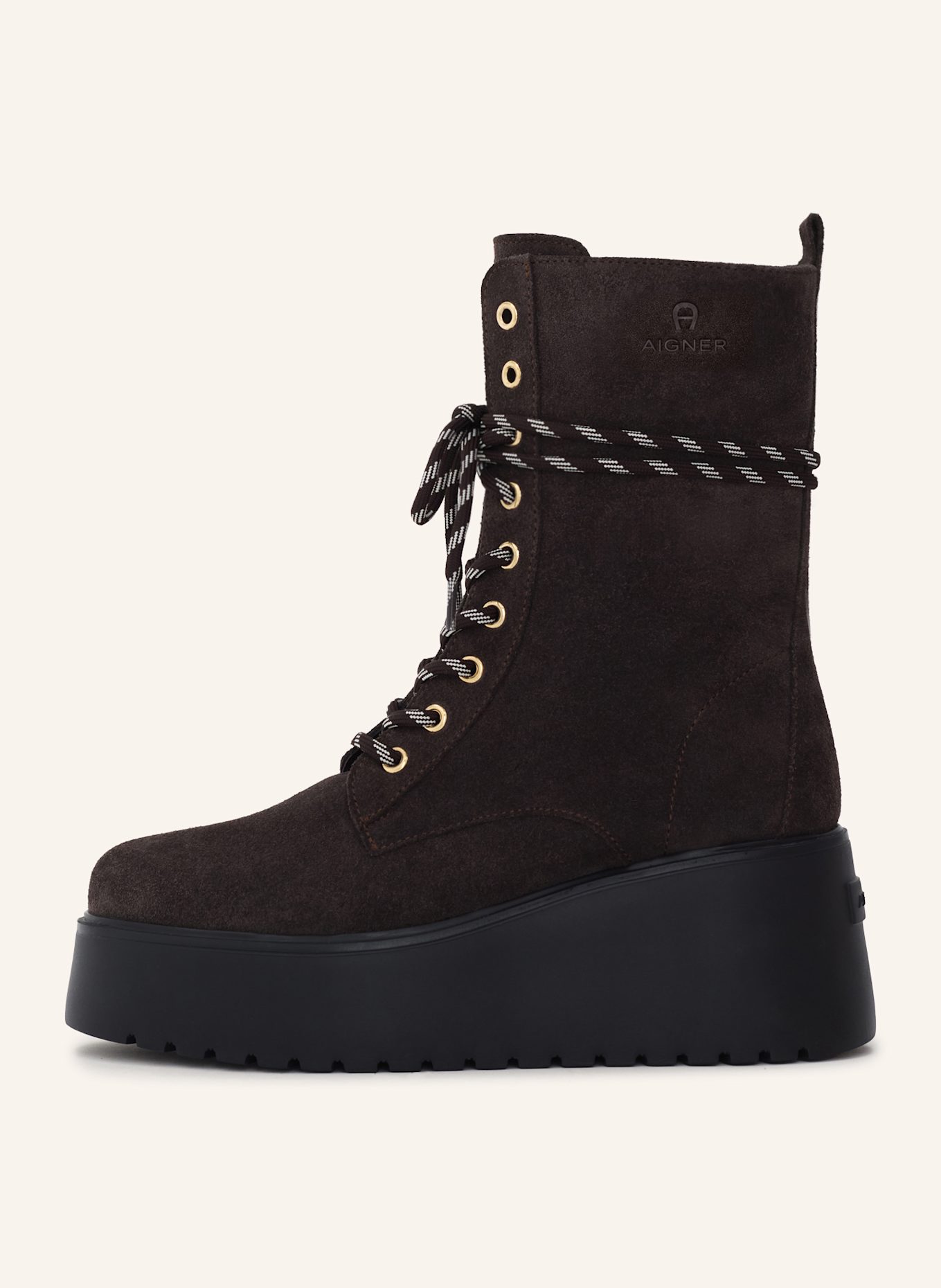 AIGNER plateau bootie with lacing Plateau Bootie 2F: DUNKELBRAUN