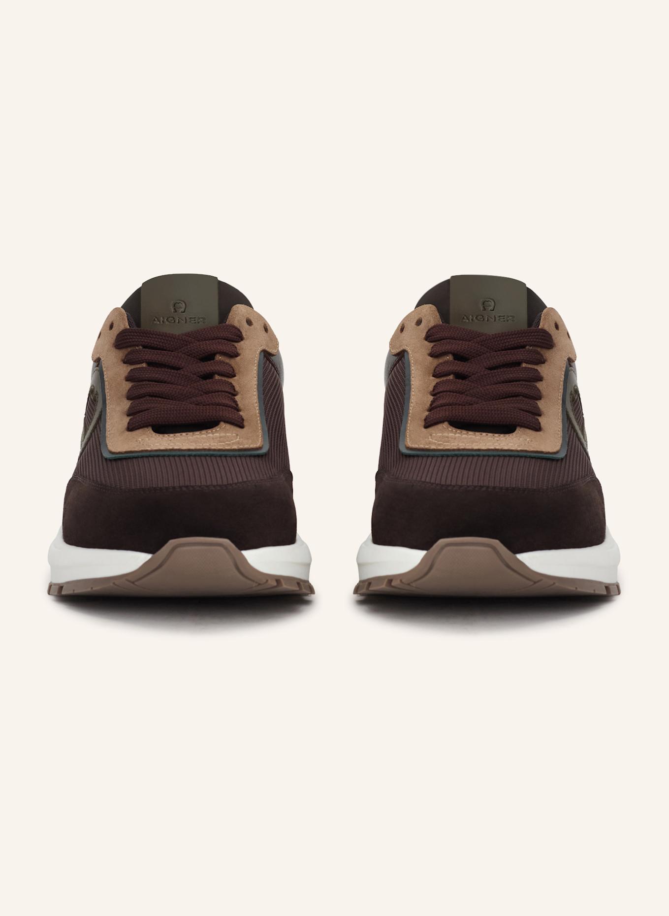AIGNER runner sneaker JAMES 1E: DUNKELBRAUN/ DUNKELGRÜN/ CAMEL