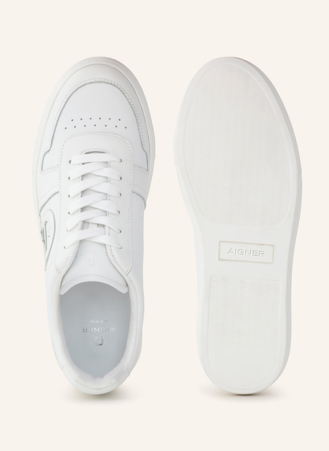 AIGNER classic sneaker PHILIP 4B: WEISS