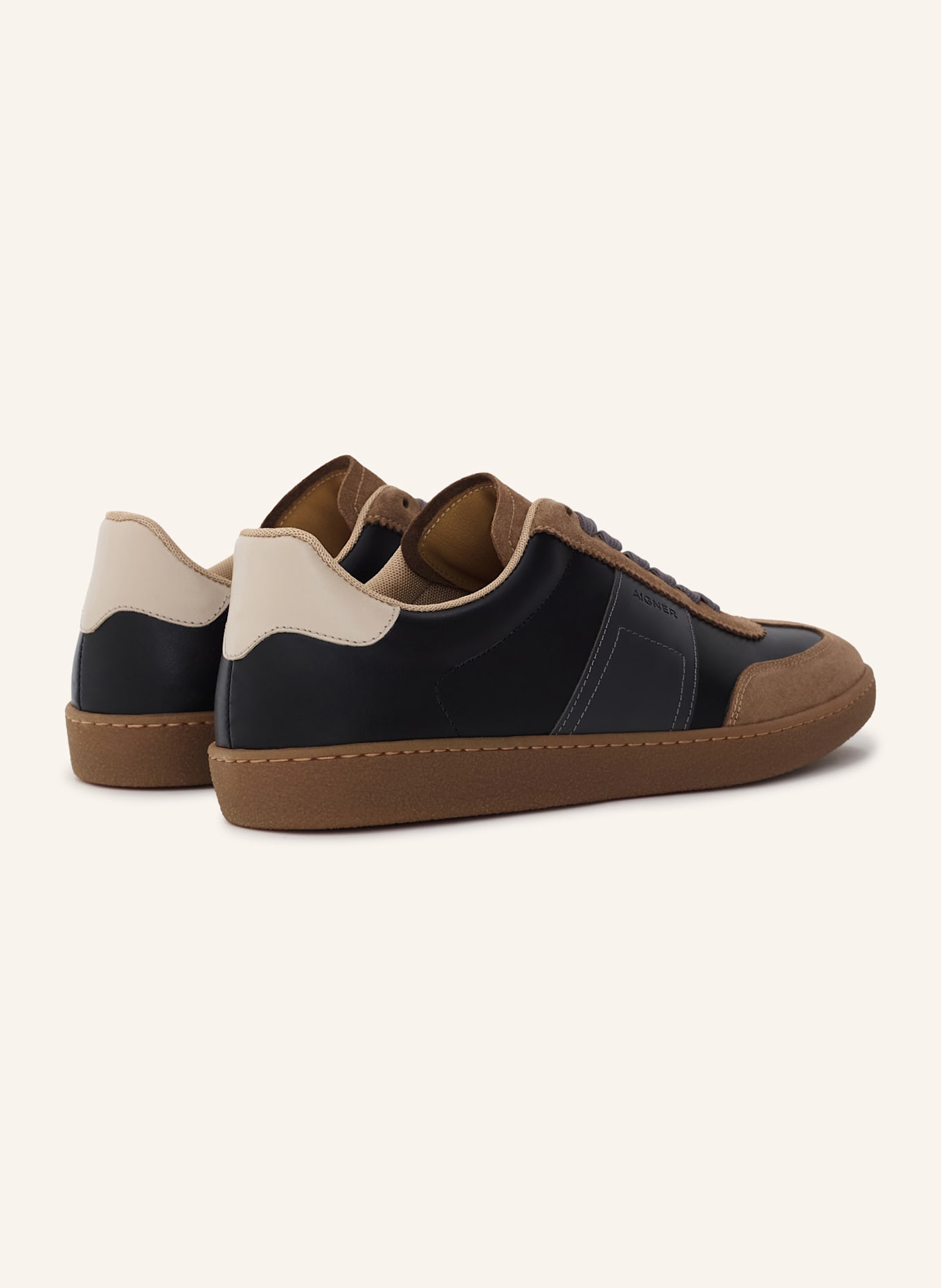 AIGNER classic sneaker LUKE 3C: DUNKELBRAUN/ DUNKELGRAU/ COGNAC