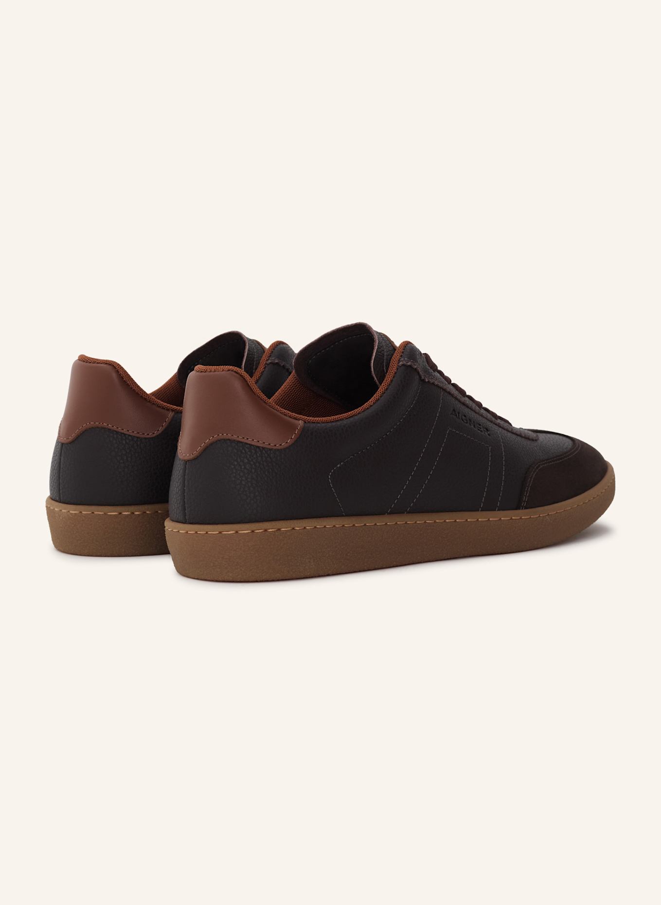 AIGNER classic sneaker LUKE 1B: DUNKELBRAUN/ COGNAC