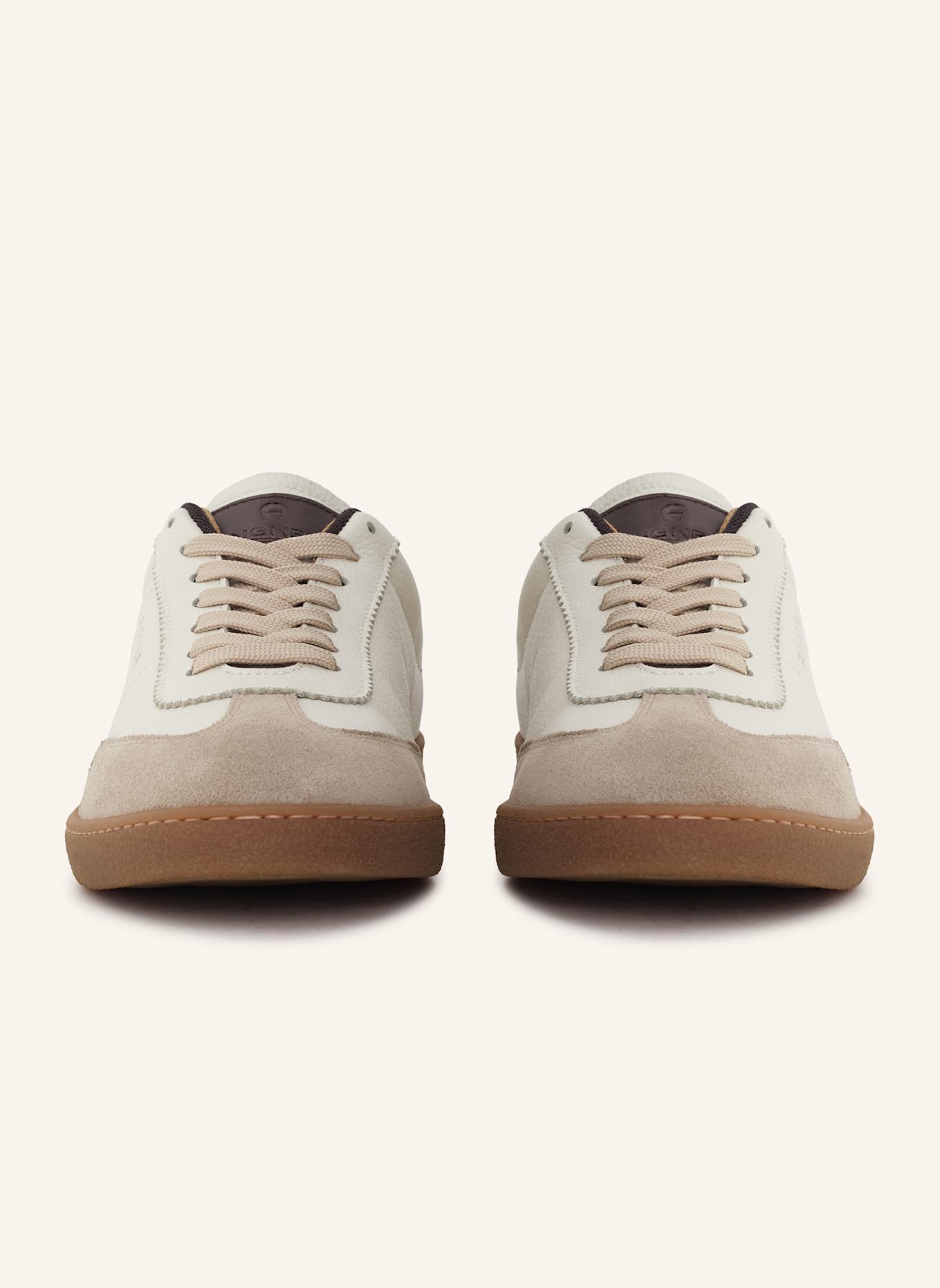 AIGNER classic sneaker LUKE 1B: WEISS/ COGNAC