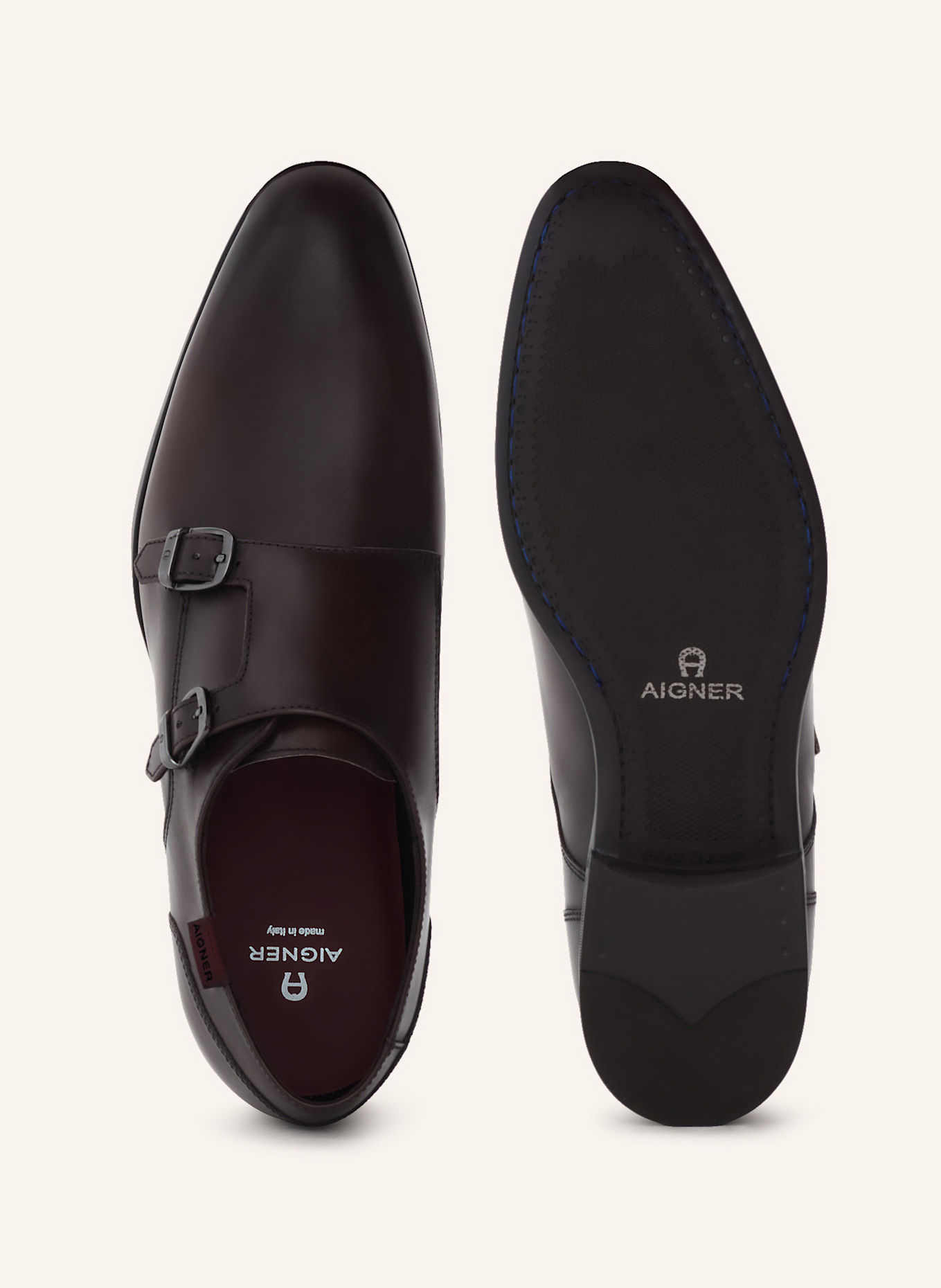 AIGNER monk shoes YVES 2A: DUNKELBRAUN