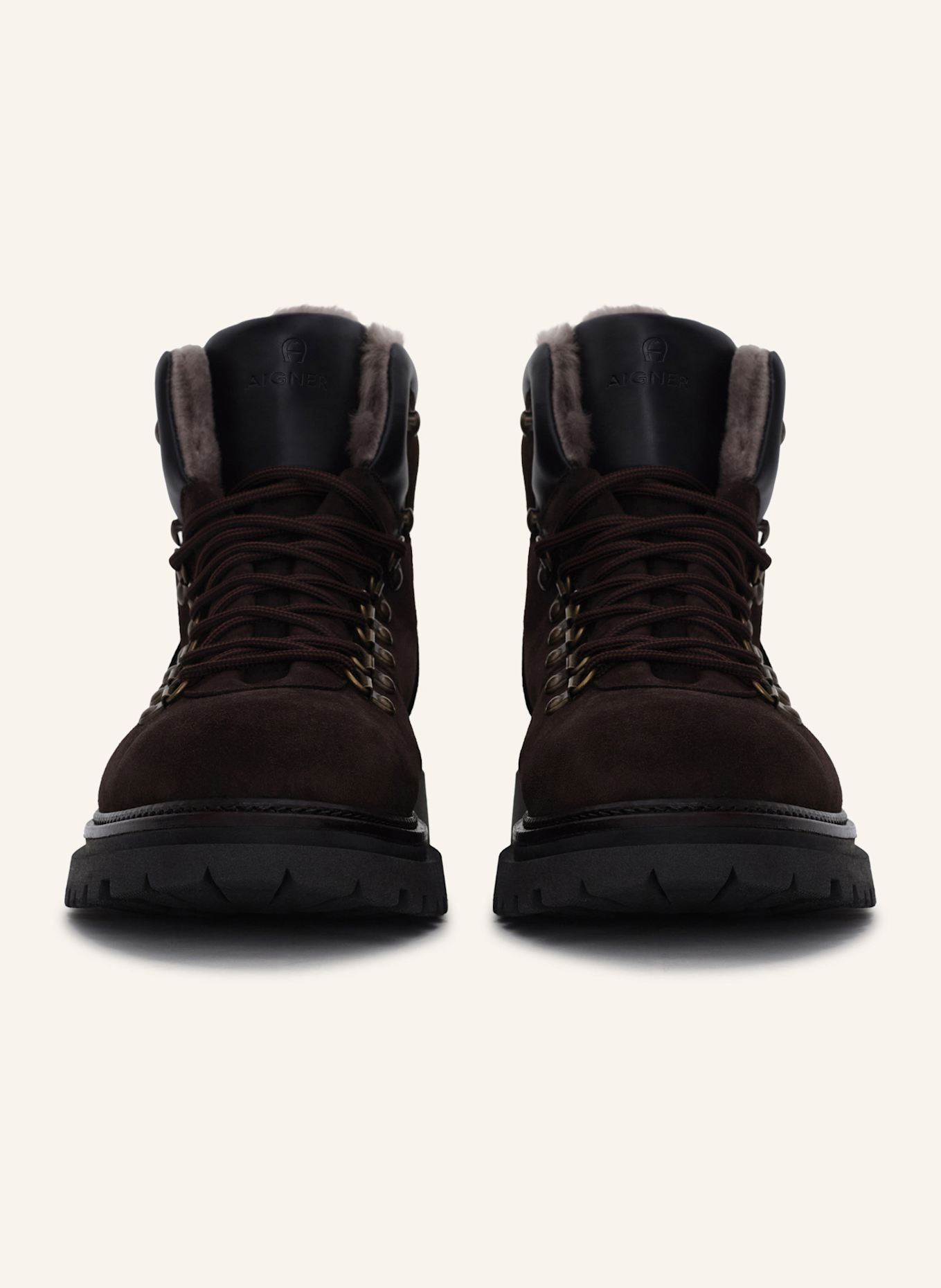 AIGNER hiking style lace boot RAY 1B: DUNKELBRAUN