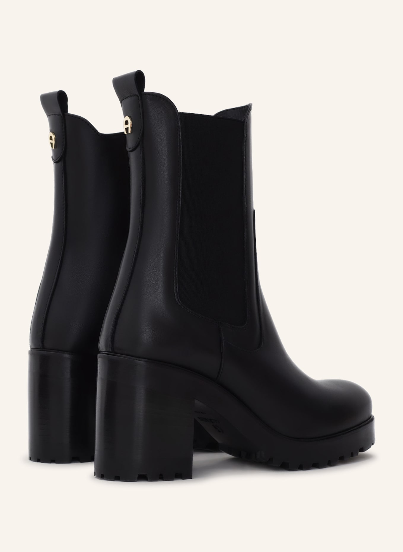 AIGNER block heel bootie AMY 7C: SCHWARZ