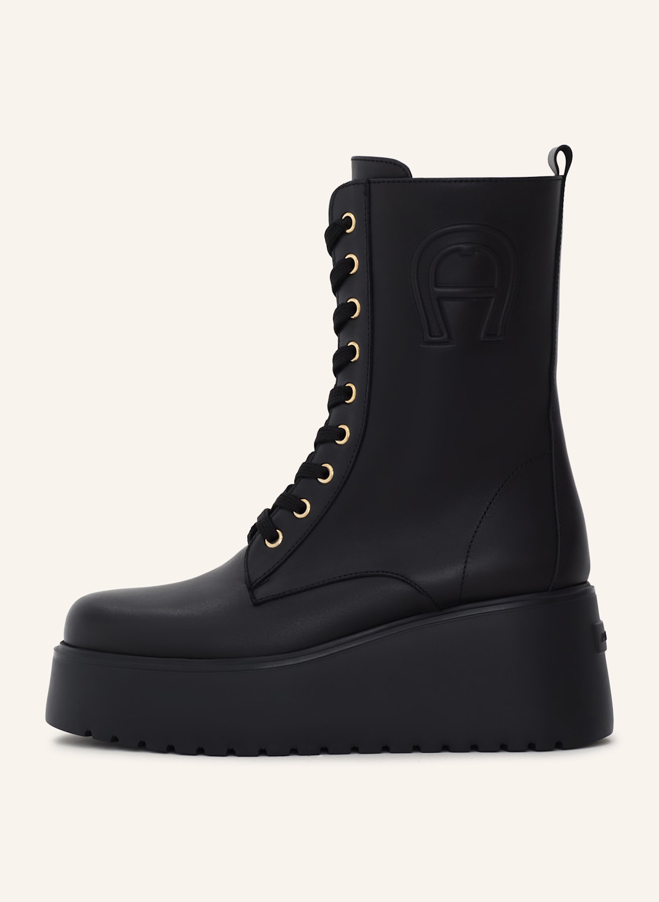 AIGNER plateau bootie with lacing Plateau Bootie 2G: SCHWARZ