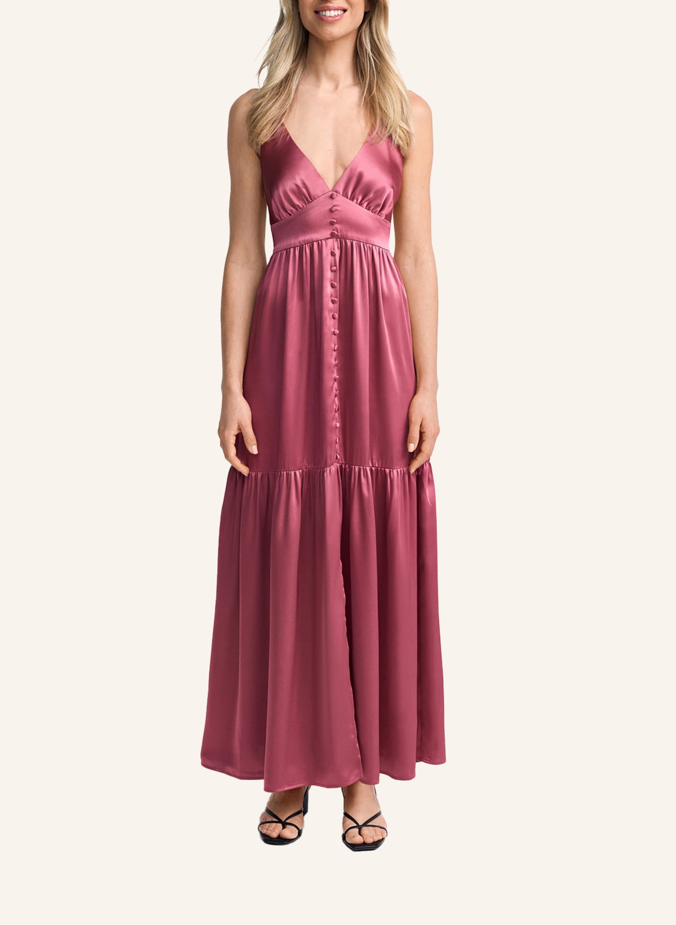 CLAIRE LUISE Prairie Kleid: ROT