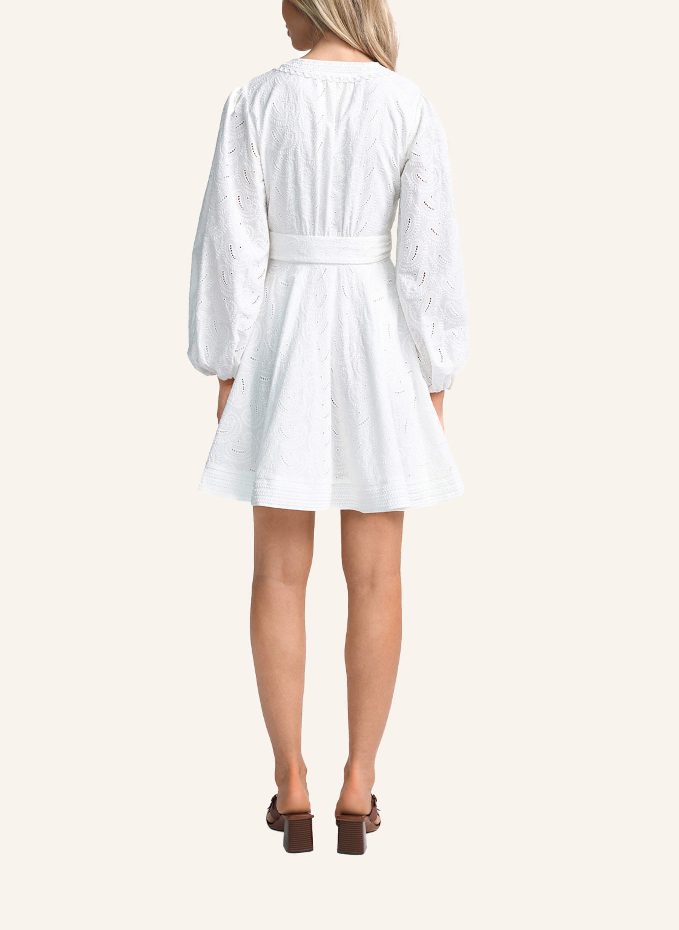 CLAIRE LUISE Minikleid mit Stickerei: ECRU