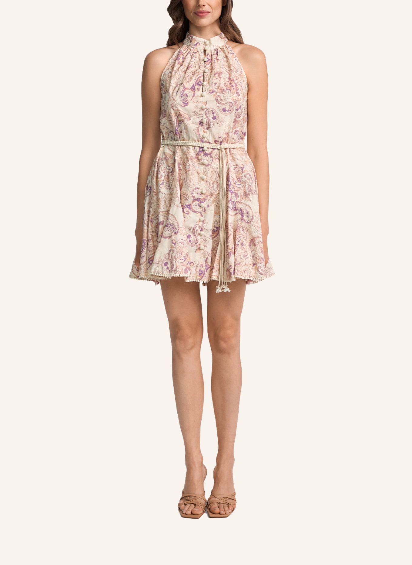 CLAIRE LUISE Minikleid hochgeschlossen: LILA