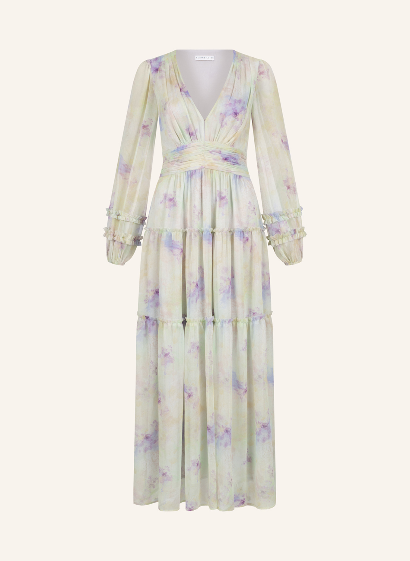 CLAIRE LUISE Abendkleid Langärmlig: GRÜN