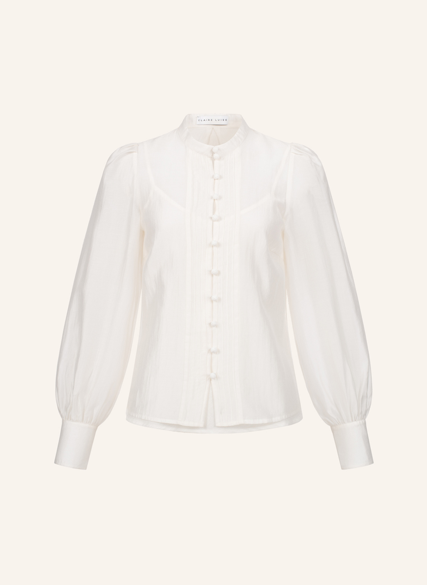 CLAIRE LUISE Hemdbluse mit Knopfleiste: ECRU