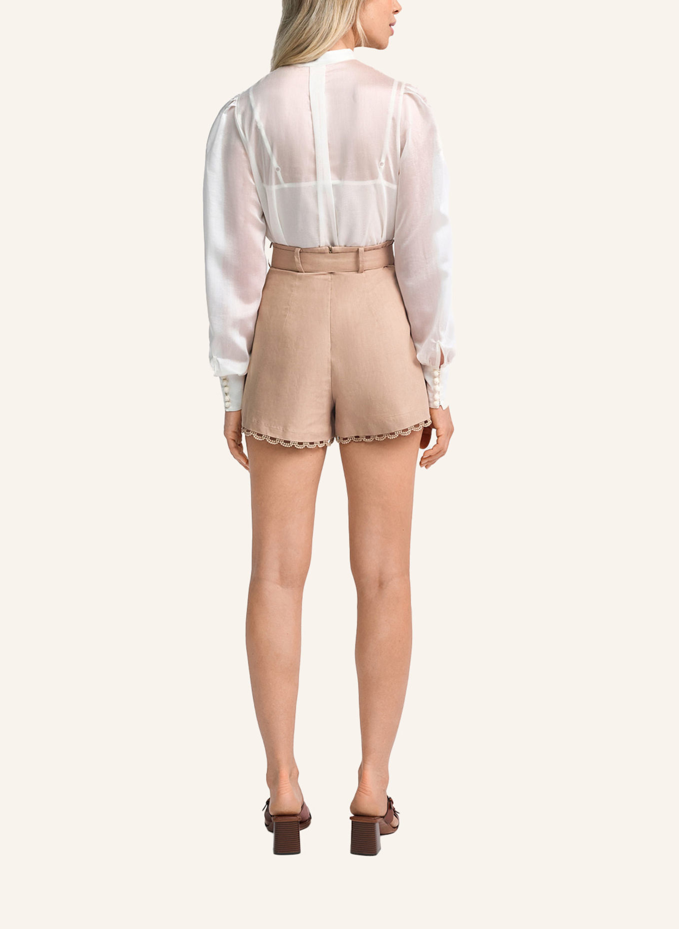 CLAIRE LUISE Hemdbluse mit Knopfleiste: ECRU