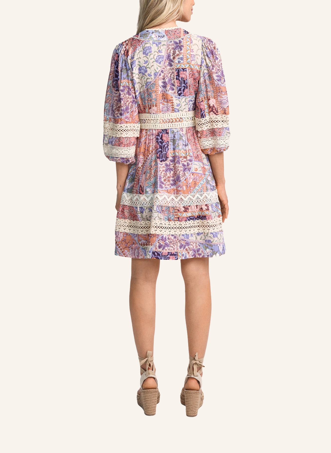 CLAIRE LUISE Bedrucktes Chiffonkleid: BLAU