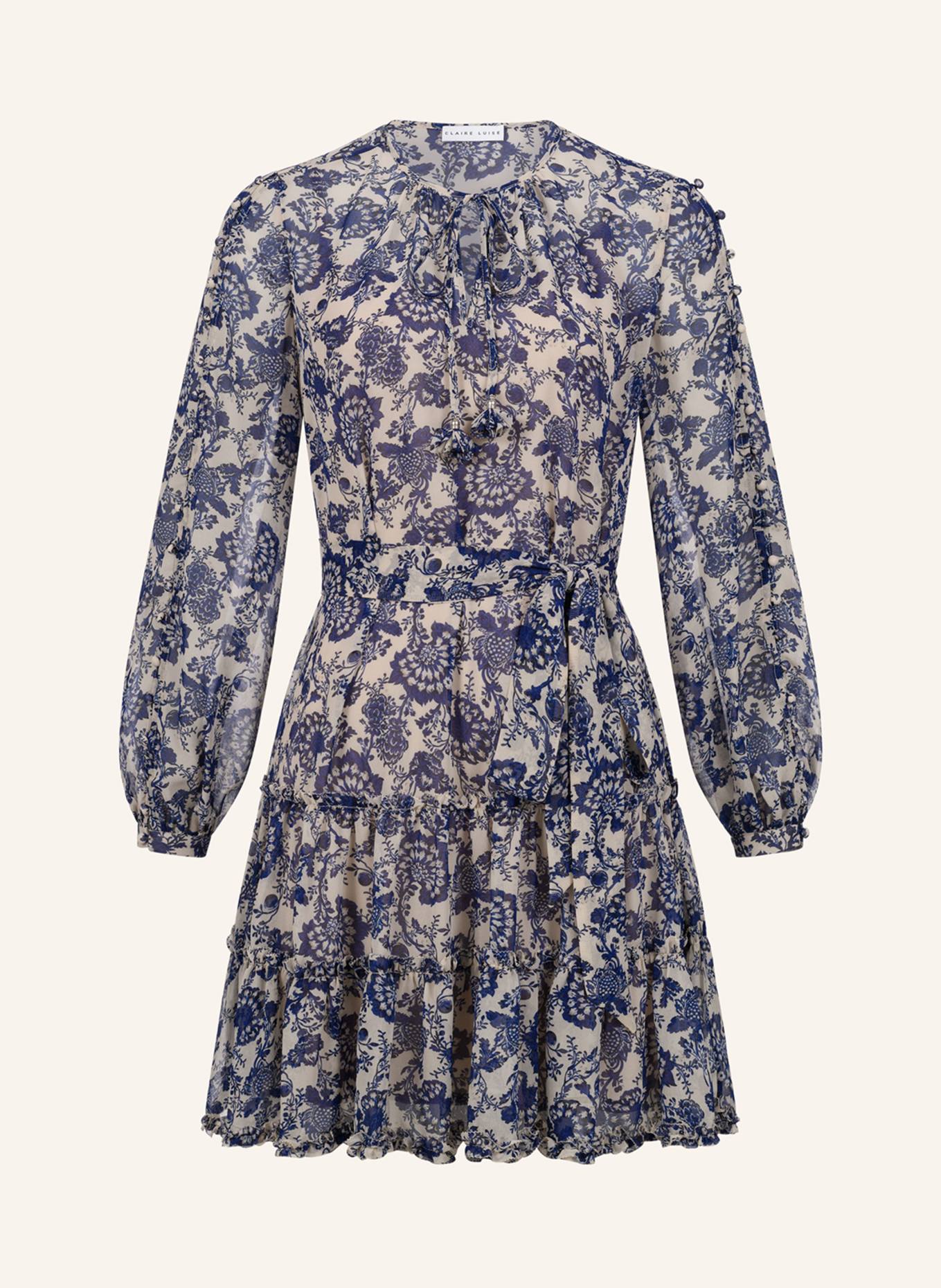 CLAIRE LUISE Flatterkleid Floral: BLAU