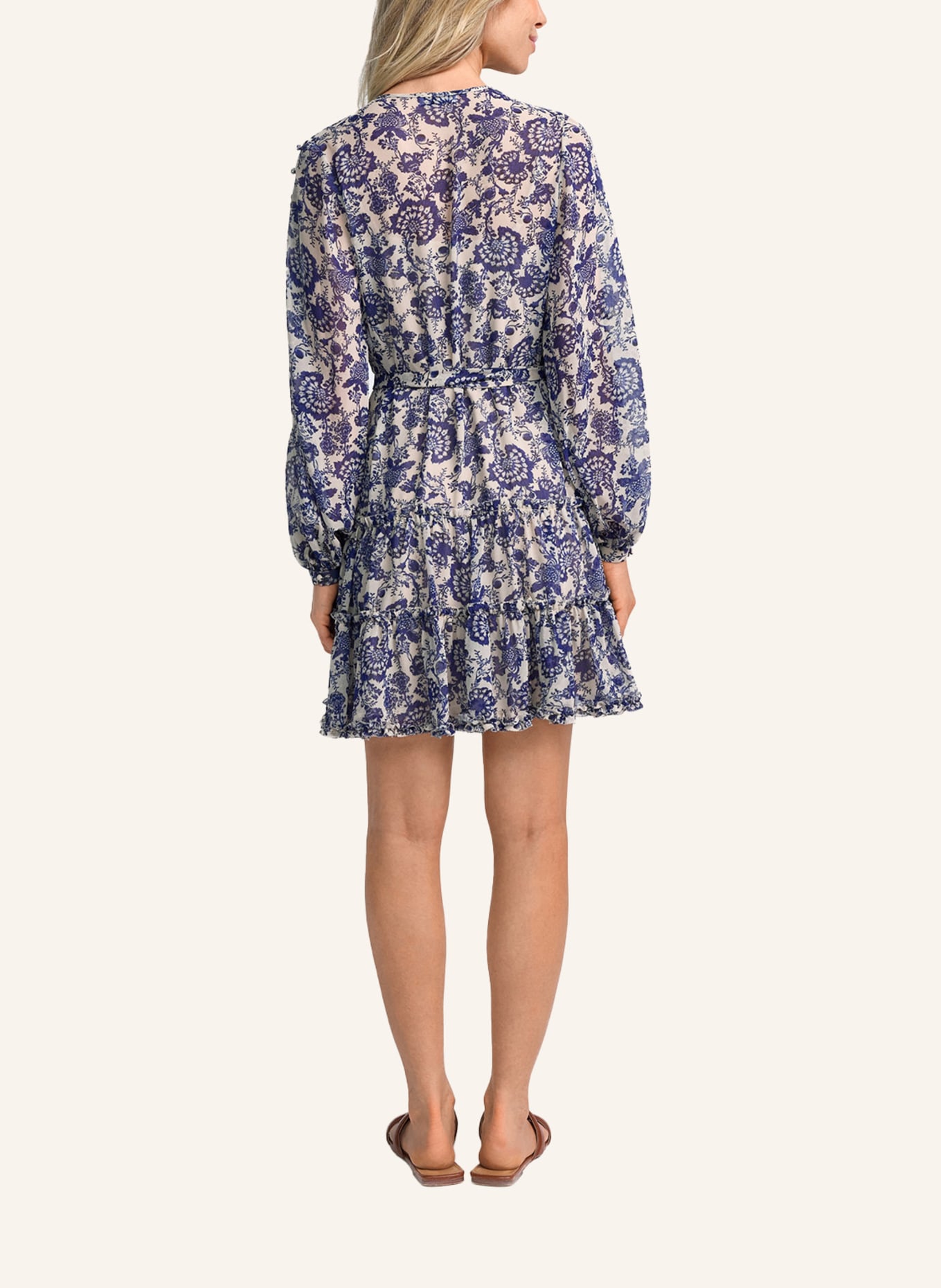 CLAIRE LUISE Flatterkleid Floral: BLAU