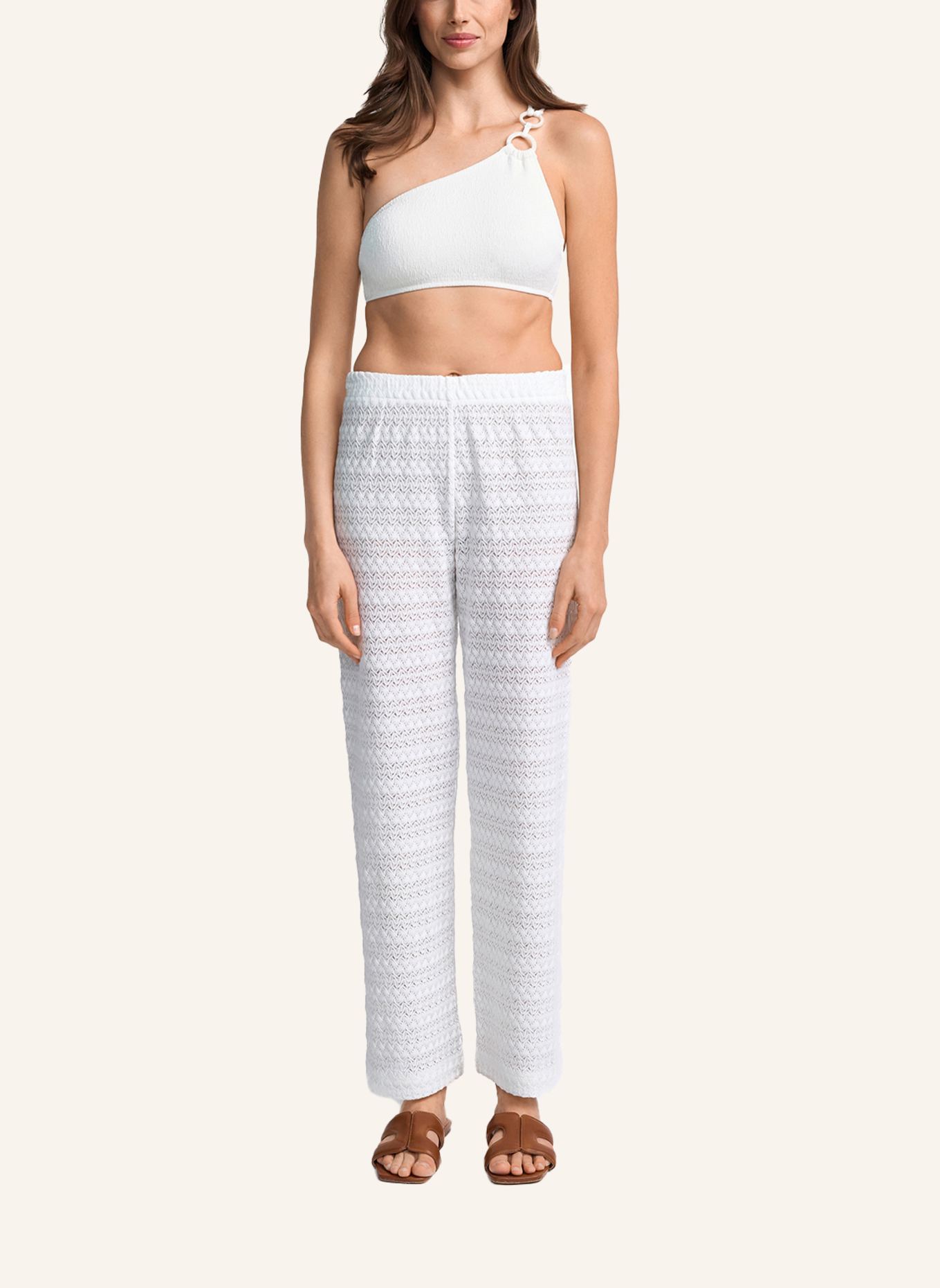 CLAIRE LUISE Hose Strickoptik: ECRU