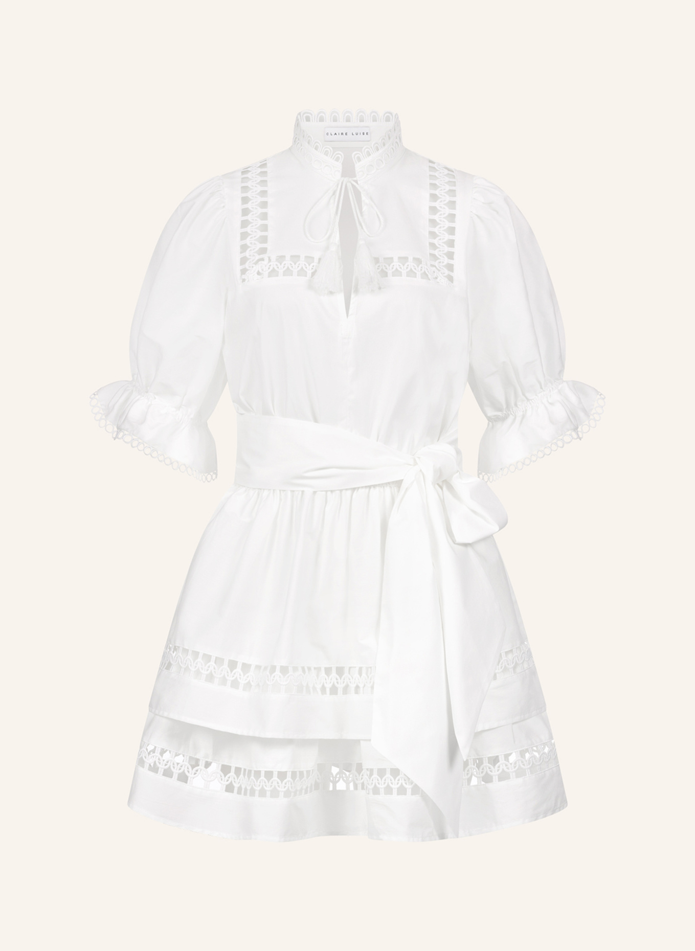 CLAIRE LUISE Elegantes Minikleid: ECRU