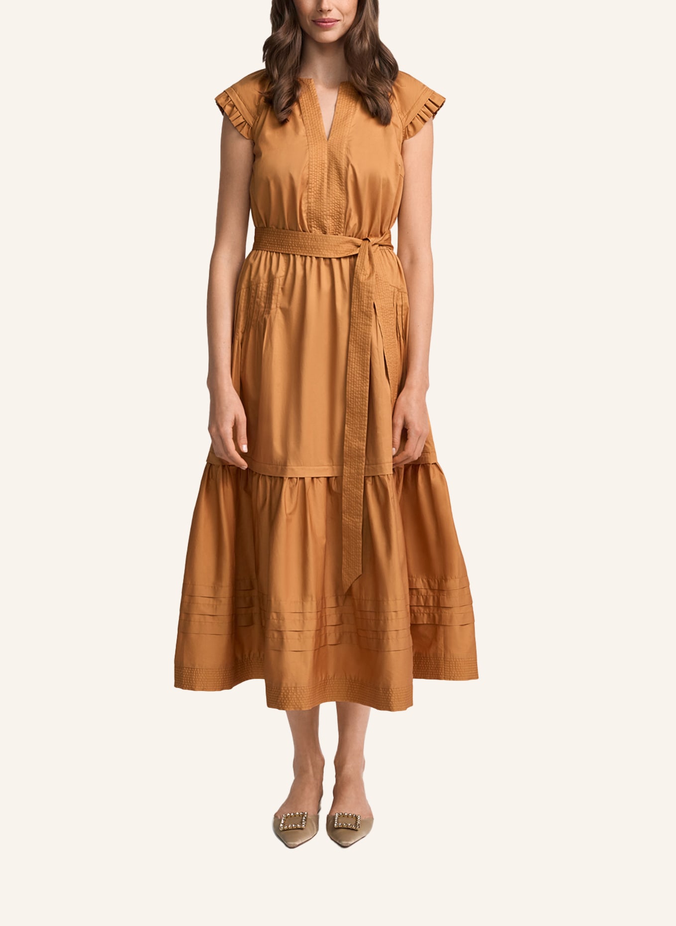 CLAIRE LUISE Langes Freizeitkleid: ORANGE