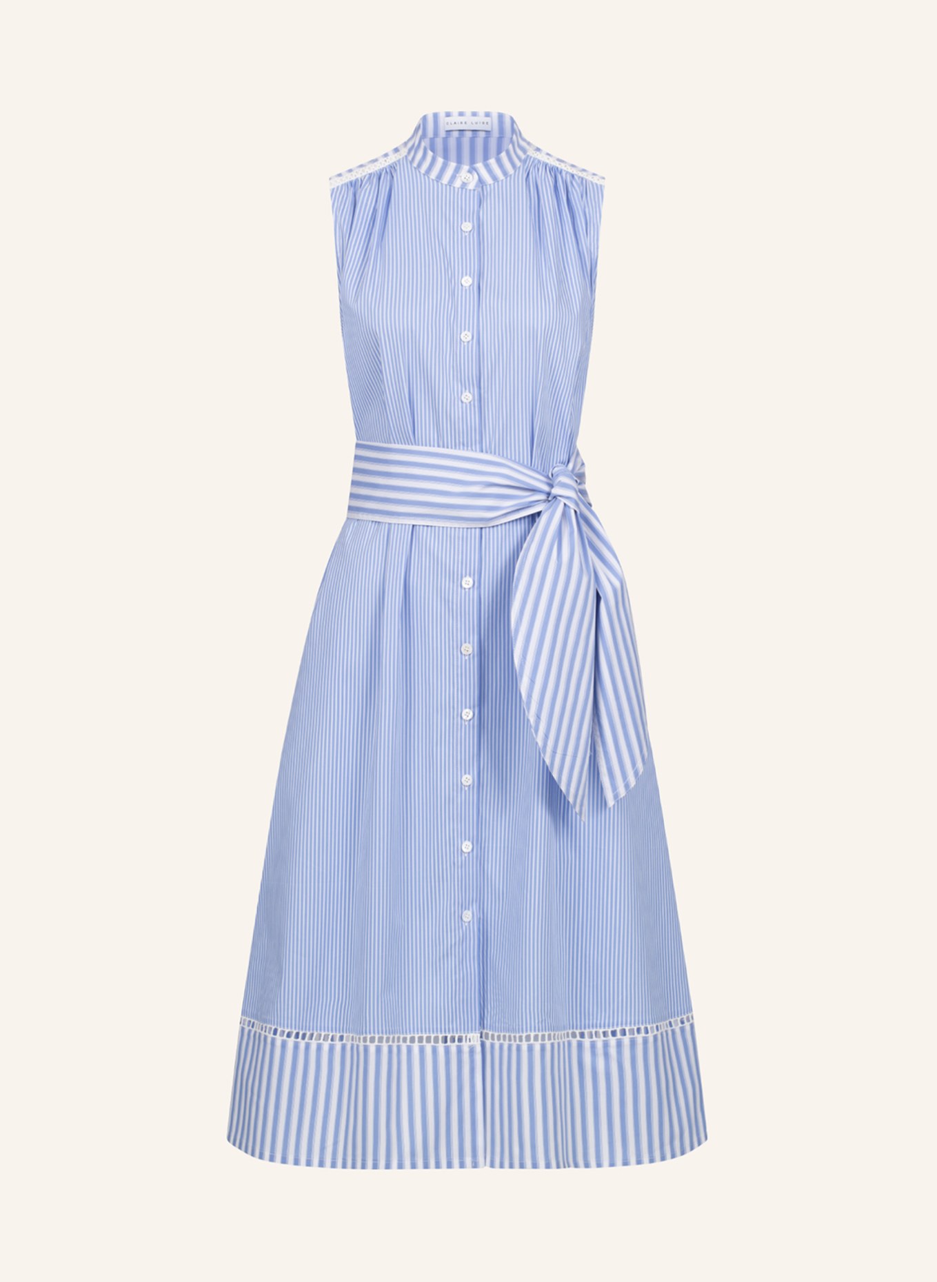CLAIRE LUISE Hemdkleid mit Taillenband: BLAU