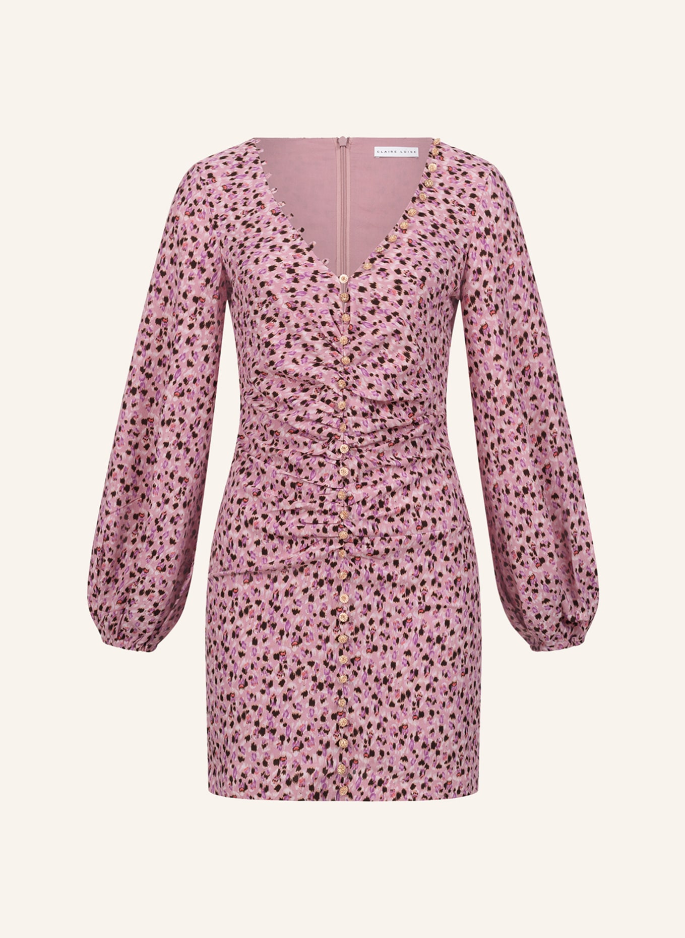 CLAIRE LUISE Gerafftes Minikleid: ROSA