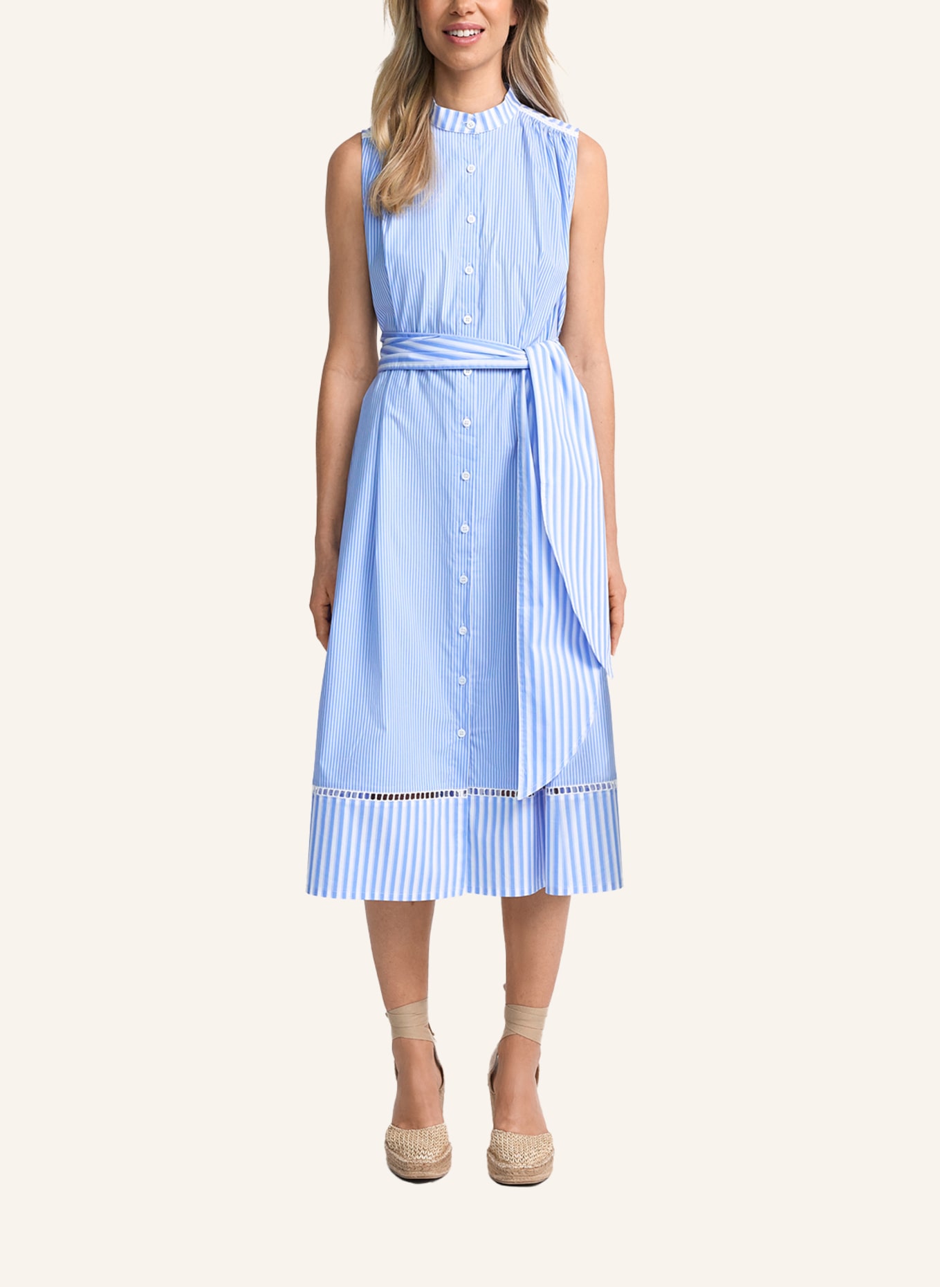 CLAIRE LUISE Hemdkleid mit Taillenband: BLAU