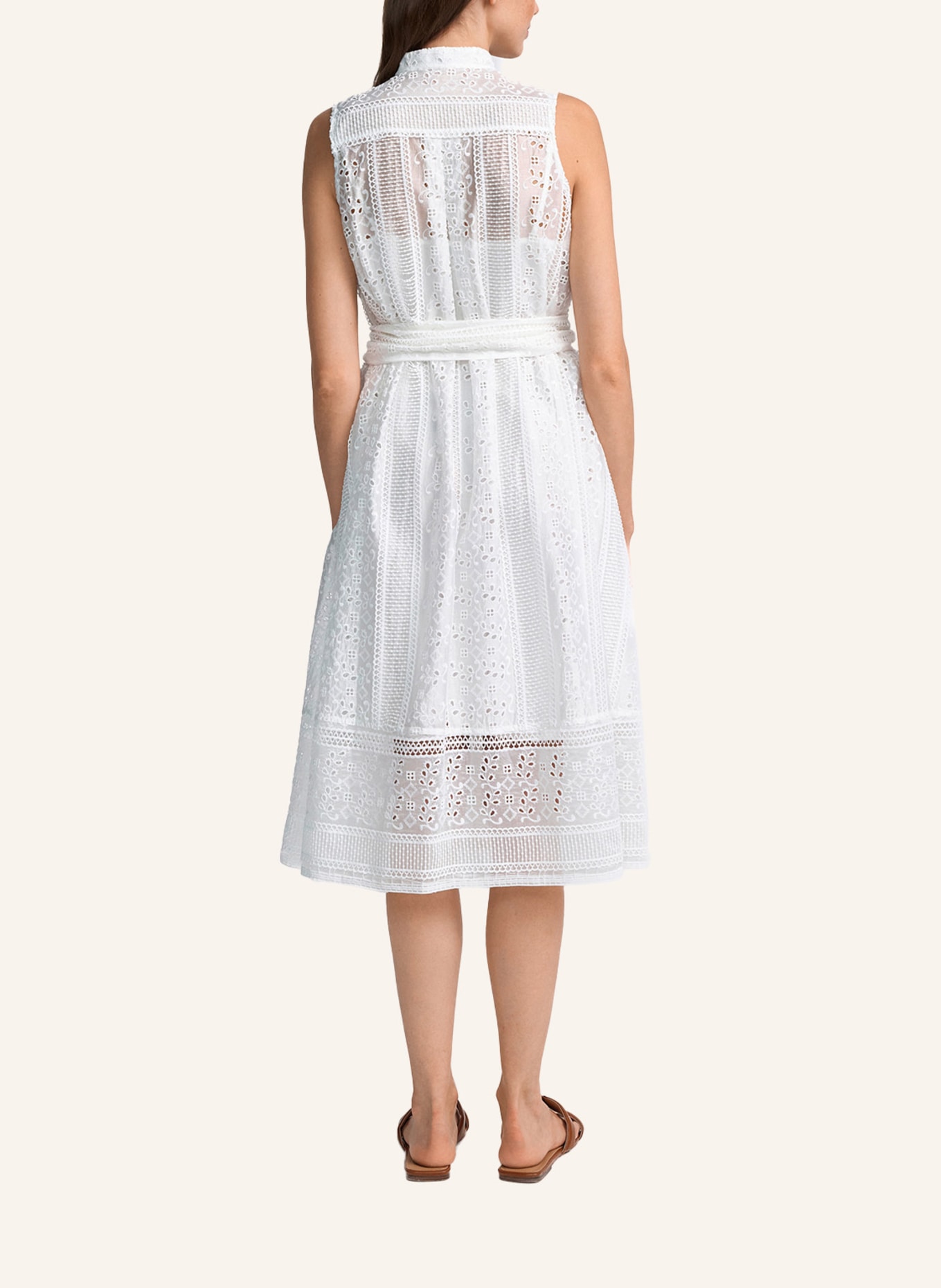 CLAIRE LUISE Midikleid Hochgeschlossen: ECRU