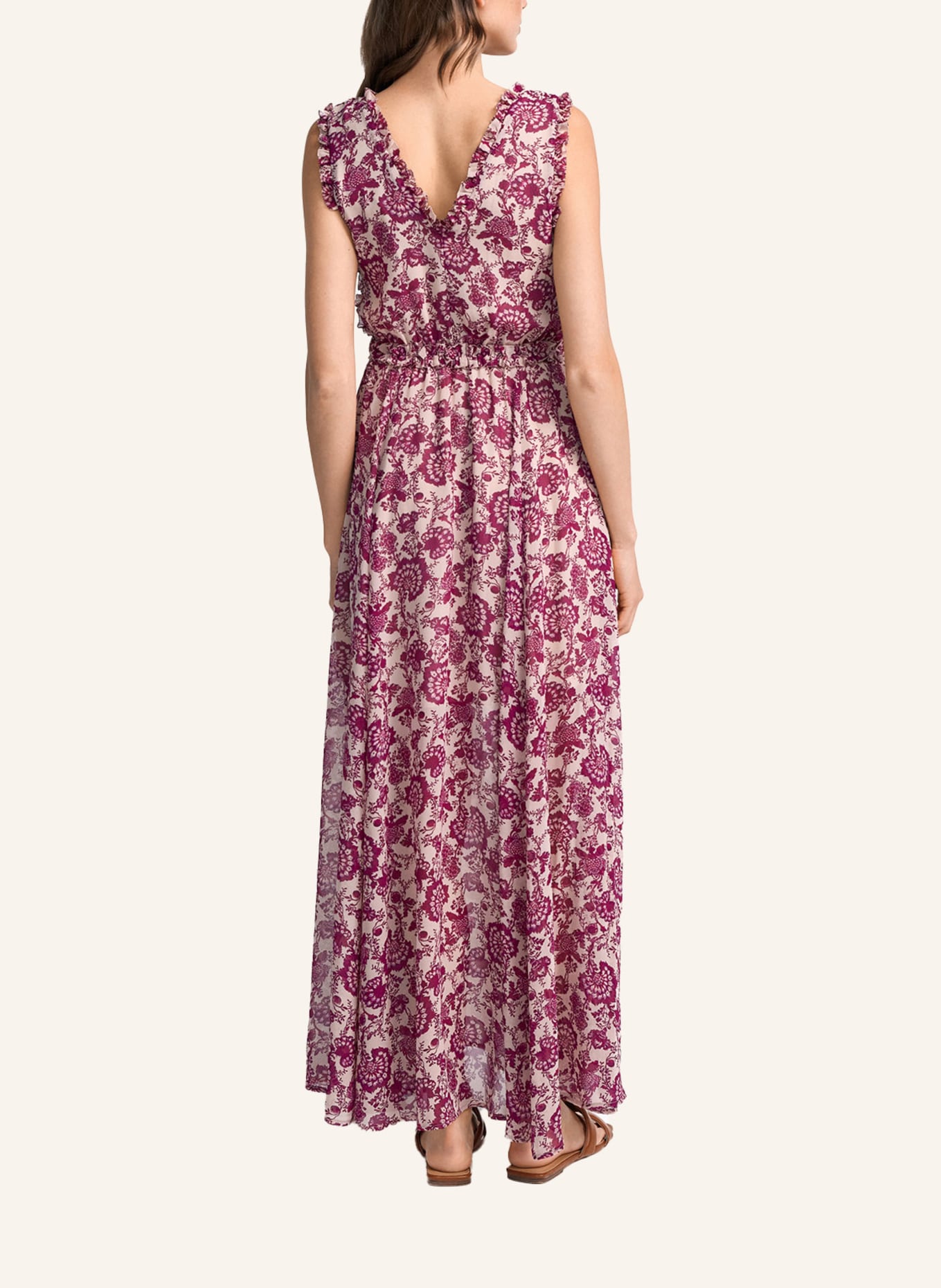 CLAIRE LUISE Talliertes Maxikleid: LILA