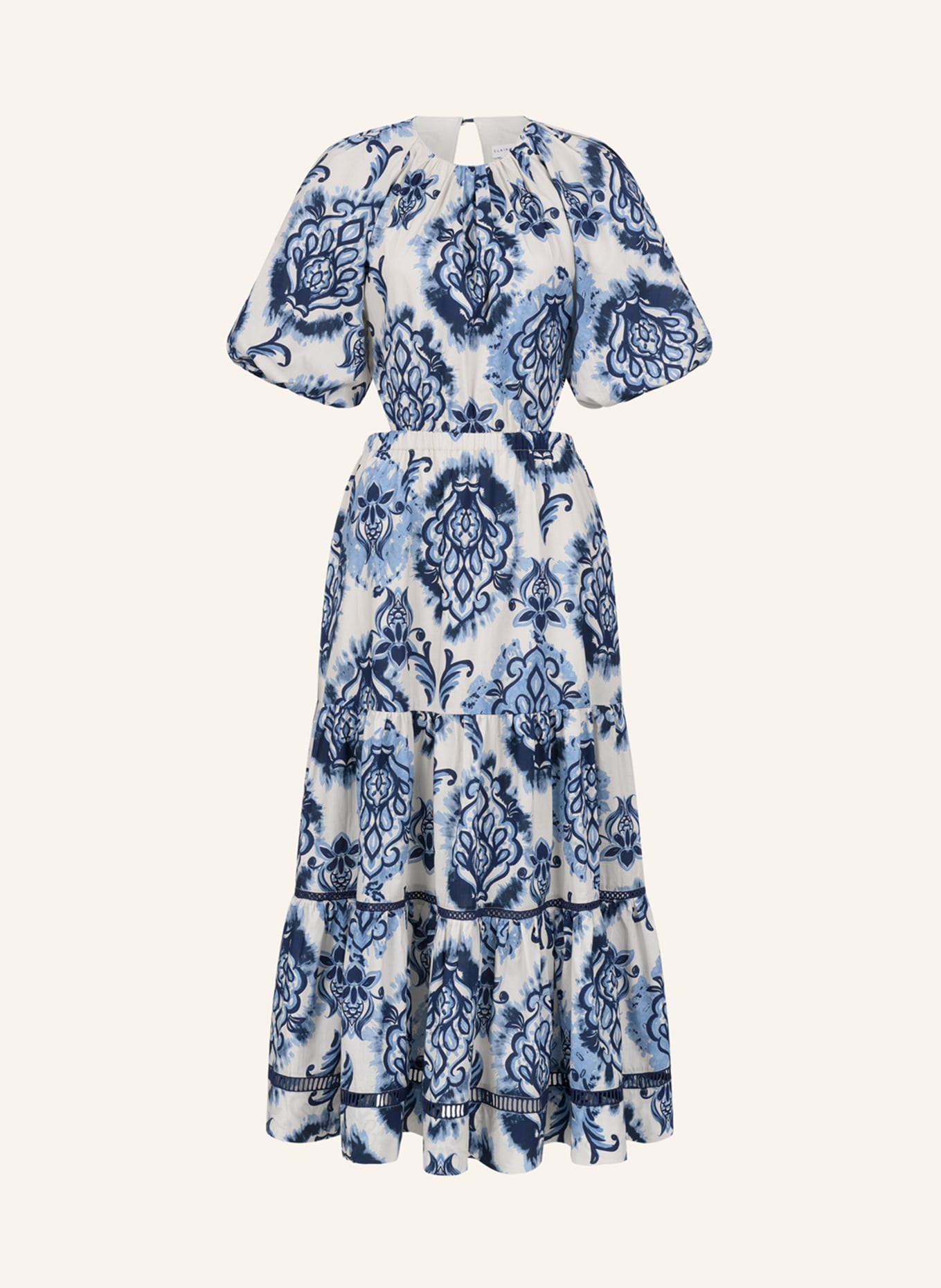 CLAIRE LUISE Cut-out Kleid Floral: BLAU