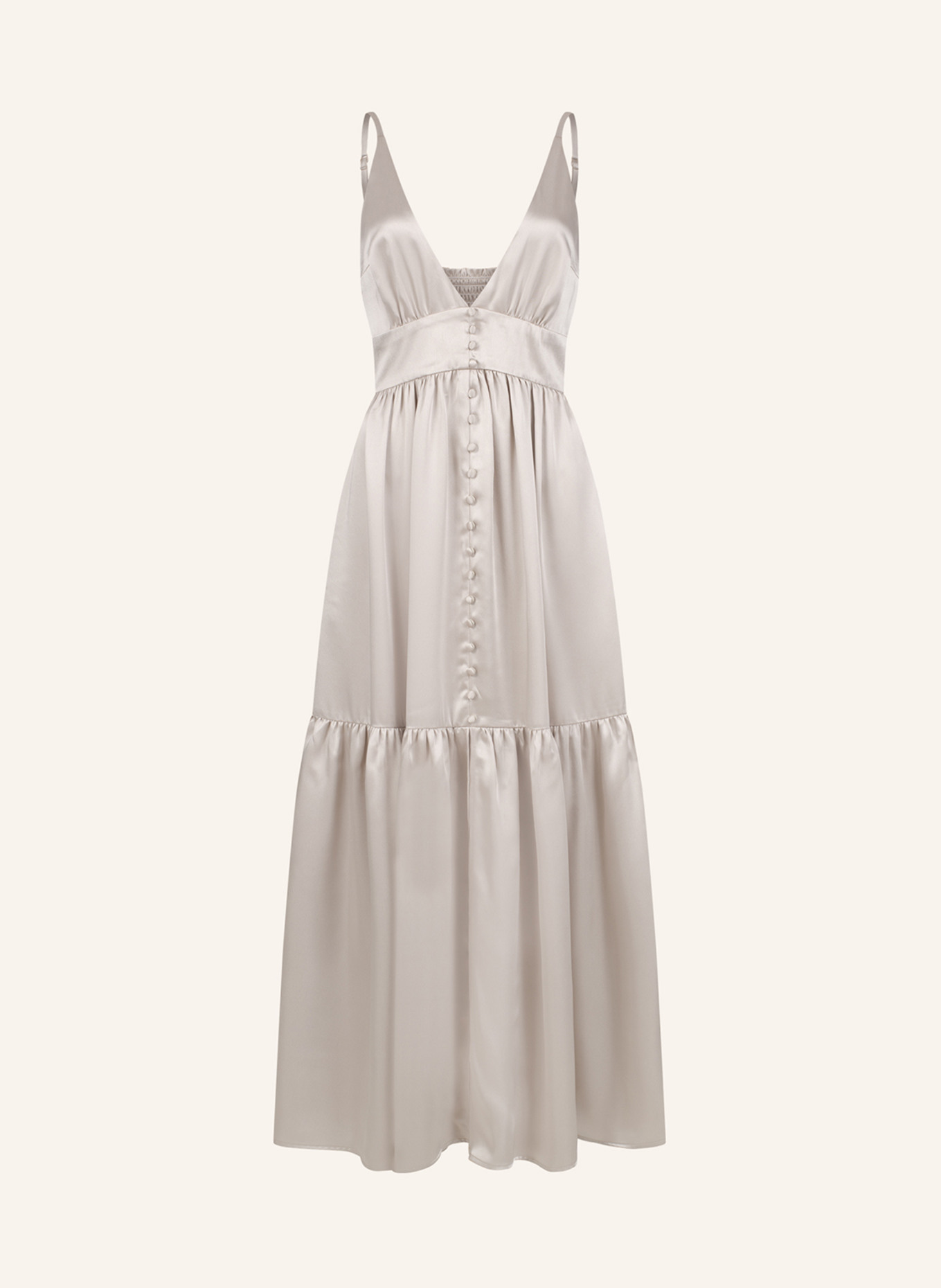 CLAIRE LUISE Prairie Kleid: BEIGE