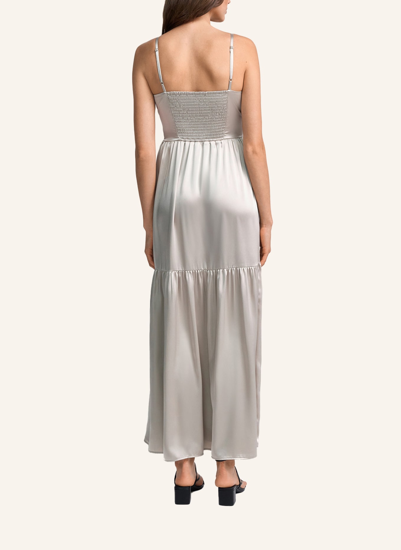 CLAIRE LUISE Prairie Kleid: BEIGE