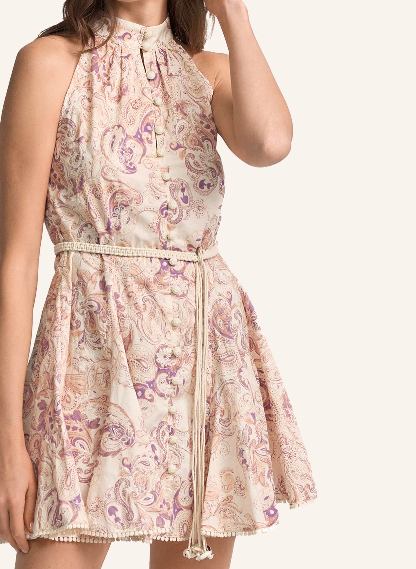 CLAIRE LUISE Minikleid hochgeschlossen: LILA