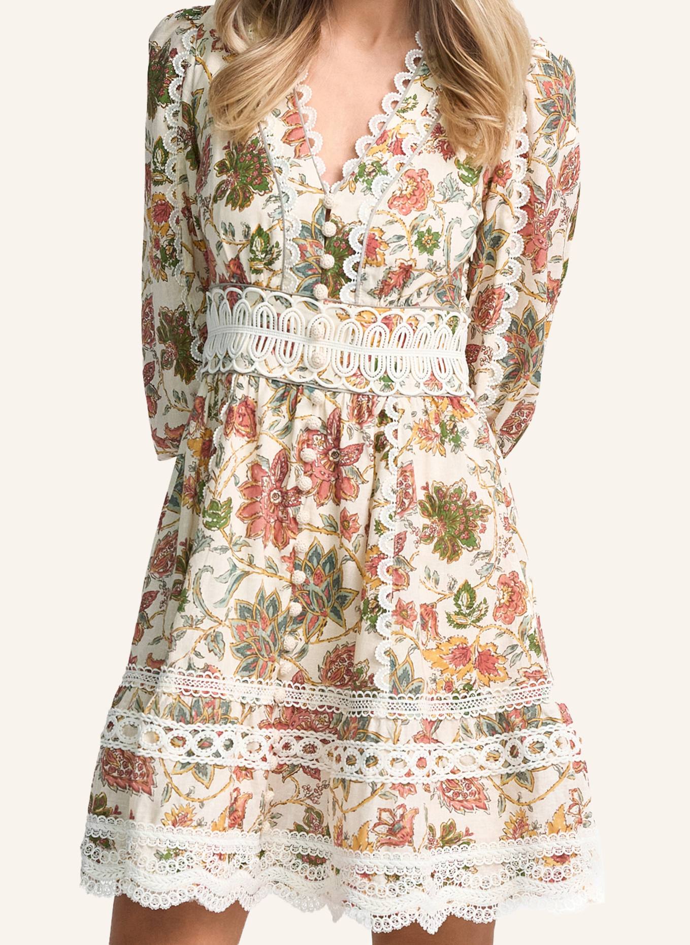 CLAIRE LUISE Bedrucktes Minikleid: BEIGE