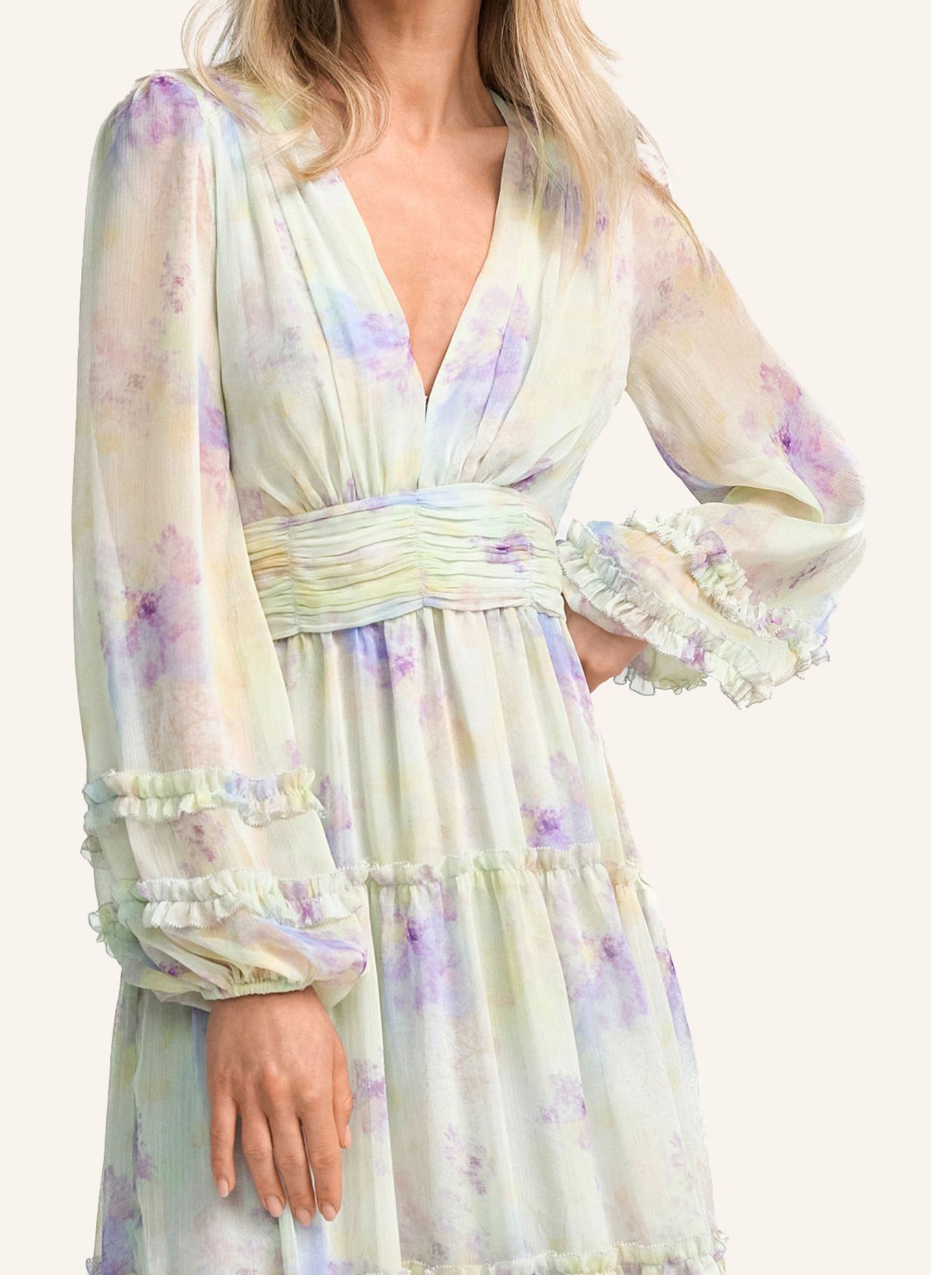 CLAIRE LUISE Abendkleid Langärmlig: GRÜN