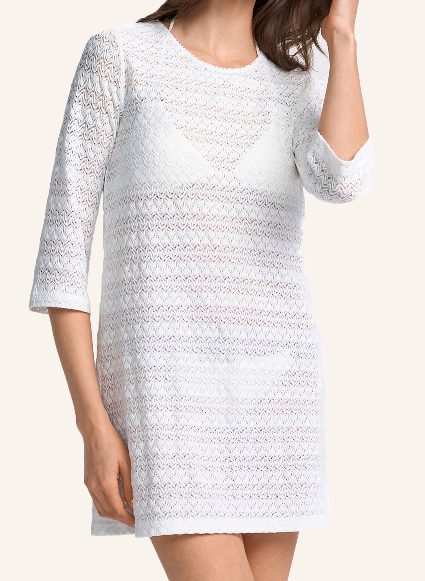 CLAIRE LUISE Unifarbenes Minikleid: ECRU