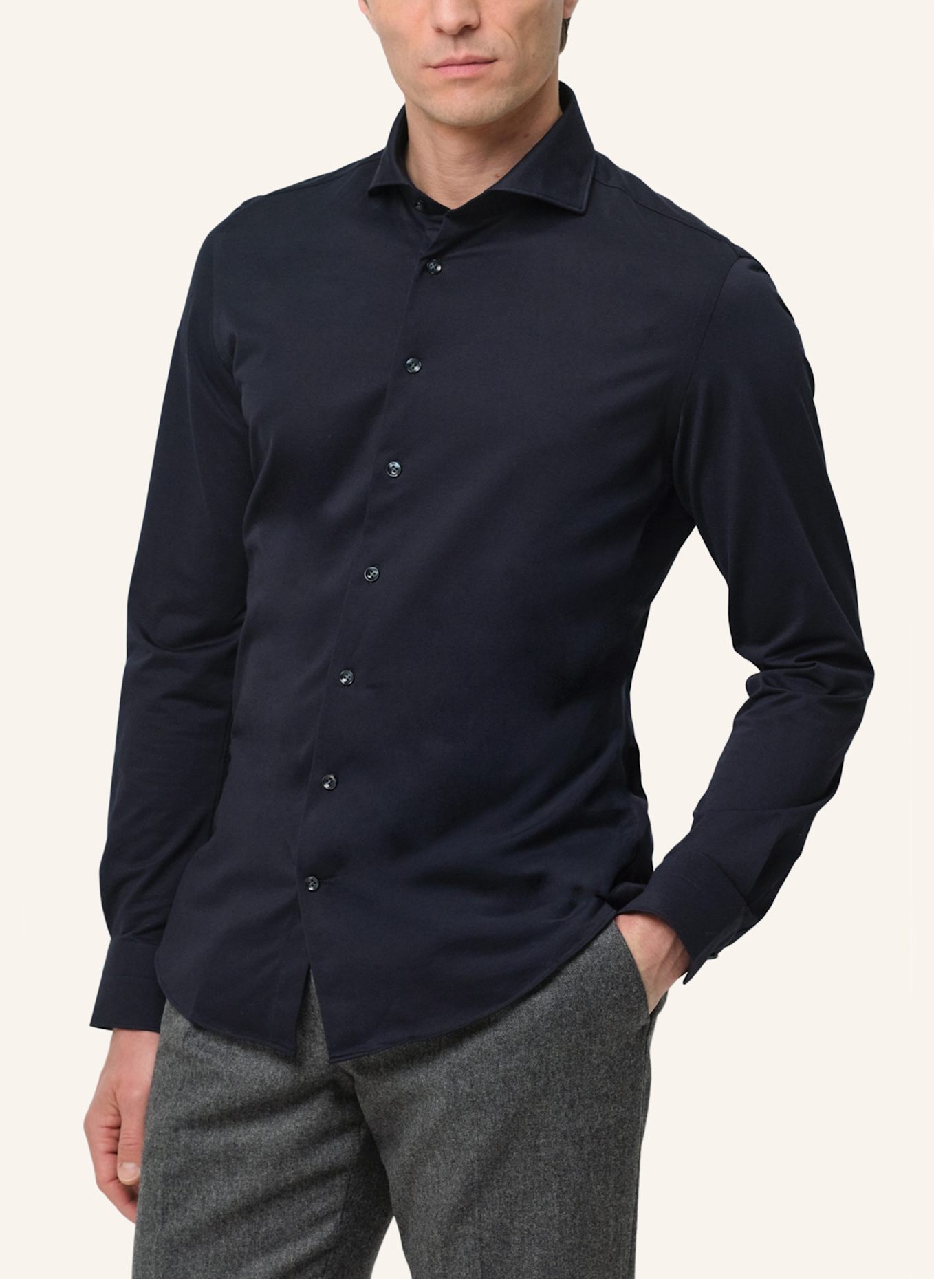PROFUOMO Hemd Slim Fit: DUNKELBLAU