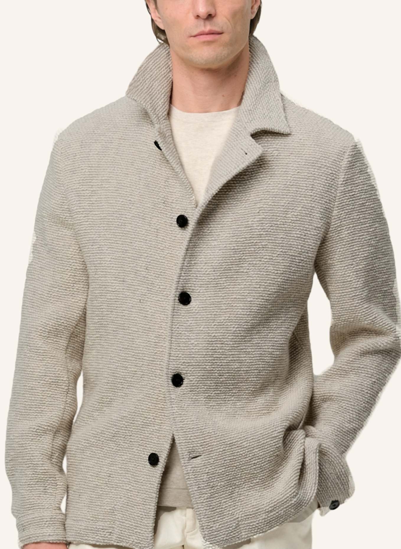 PROFUOMO Herren Overshirt: WEISS