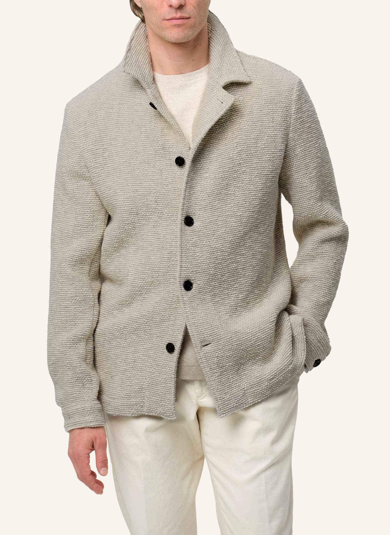 PROFUOMO Herren Overshirt: WEISS