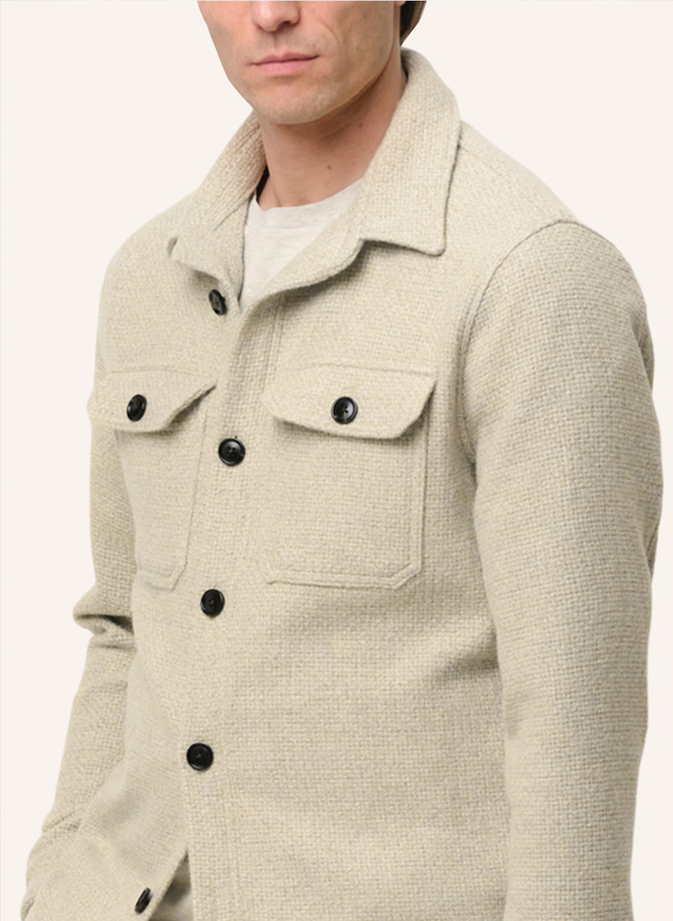 PROFUOMO Herren Overshirt: HELLBRAUN