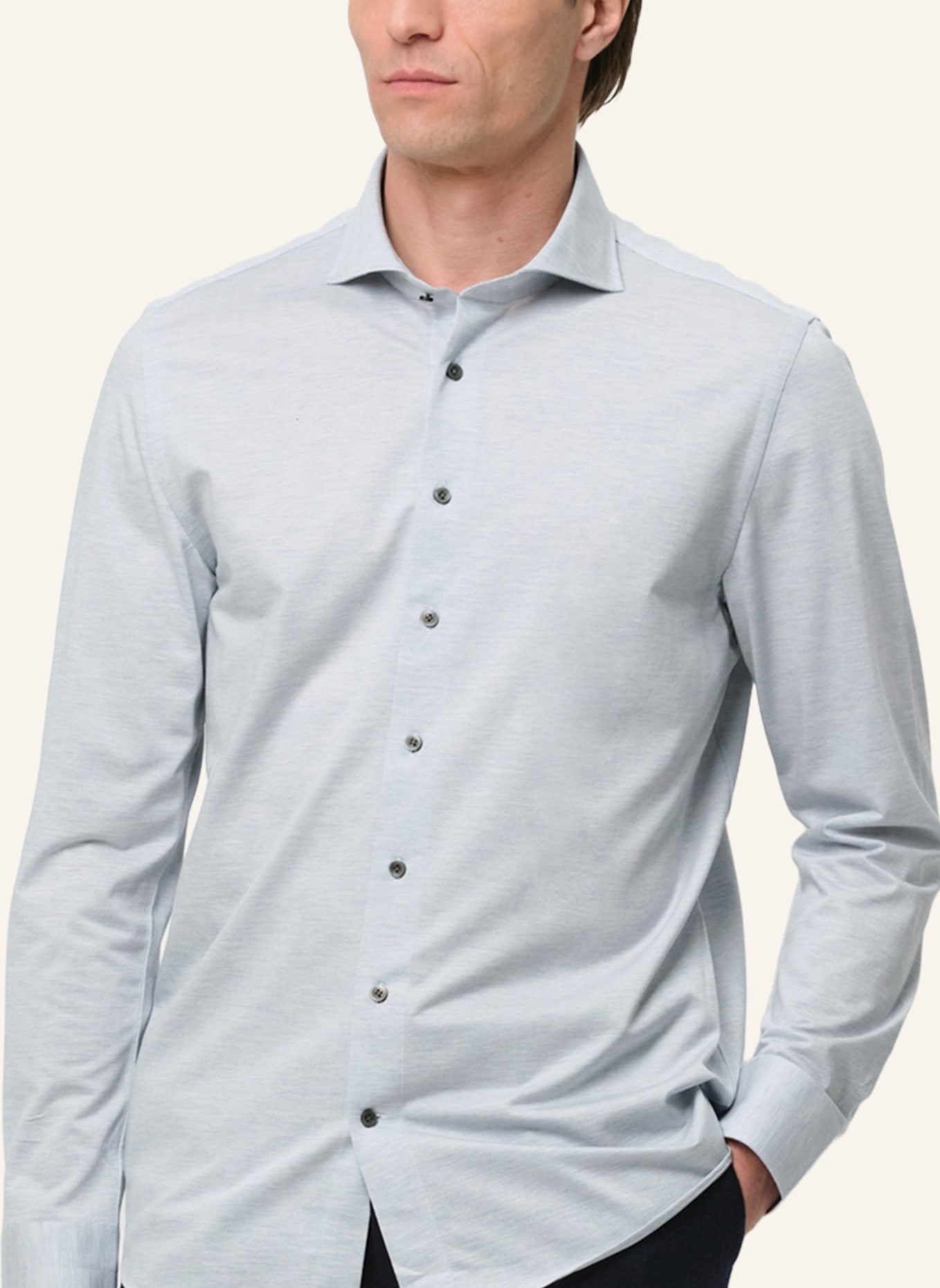 PROFUOMO Herren Hemd: BLAU/ BLAUGRAU/ DUNKELBLAU