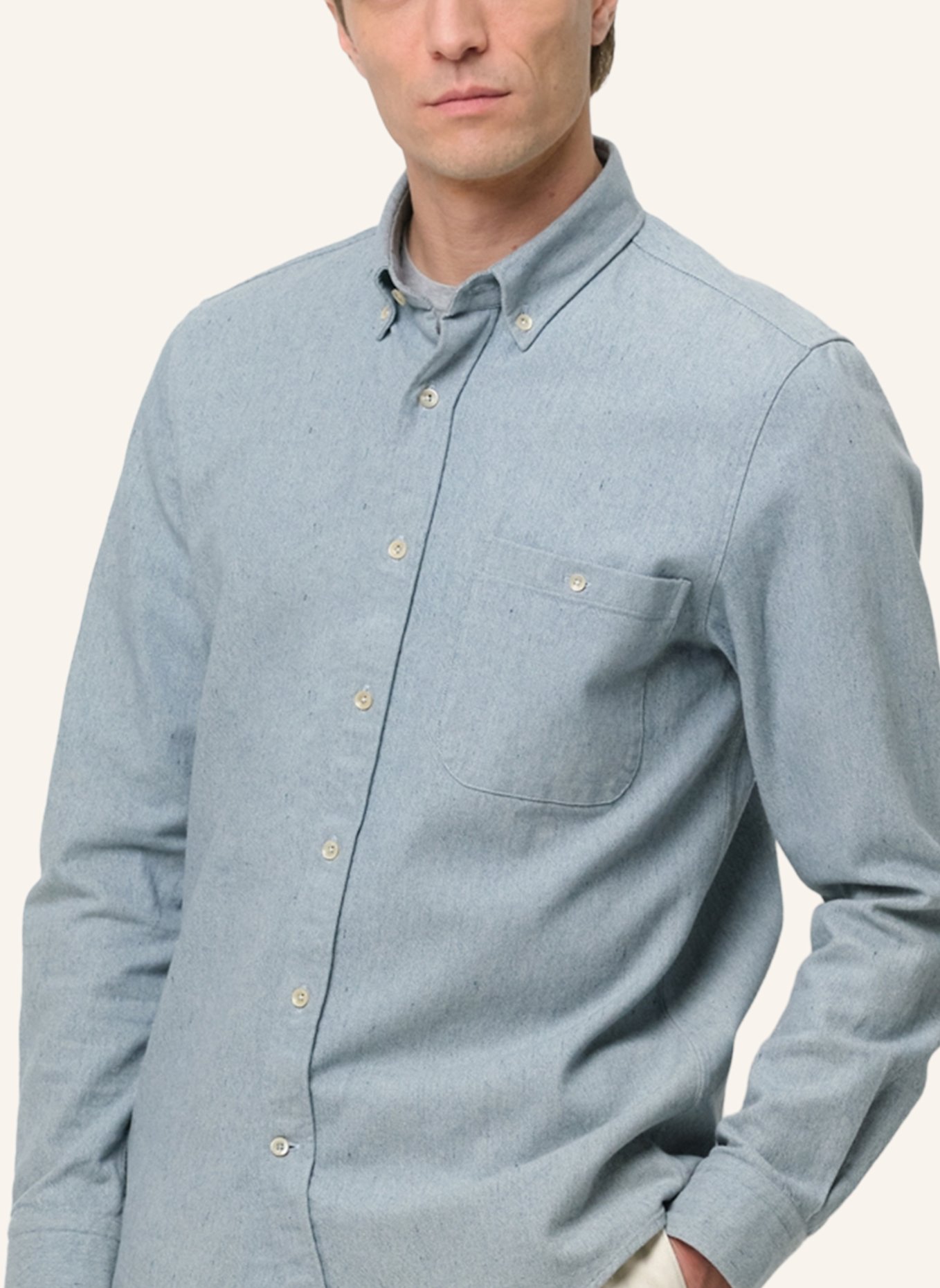 PROFUOMO Herren Hemd: BLAU