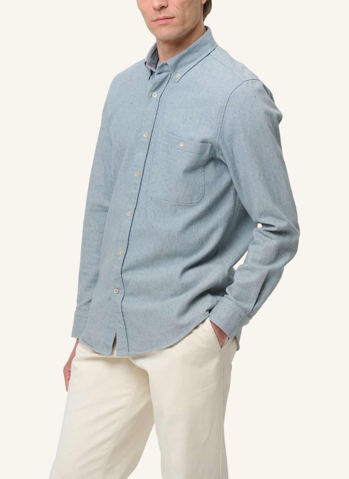 PROFUOMO Herren Hemd: BLAU