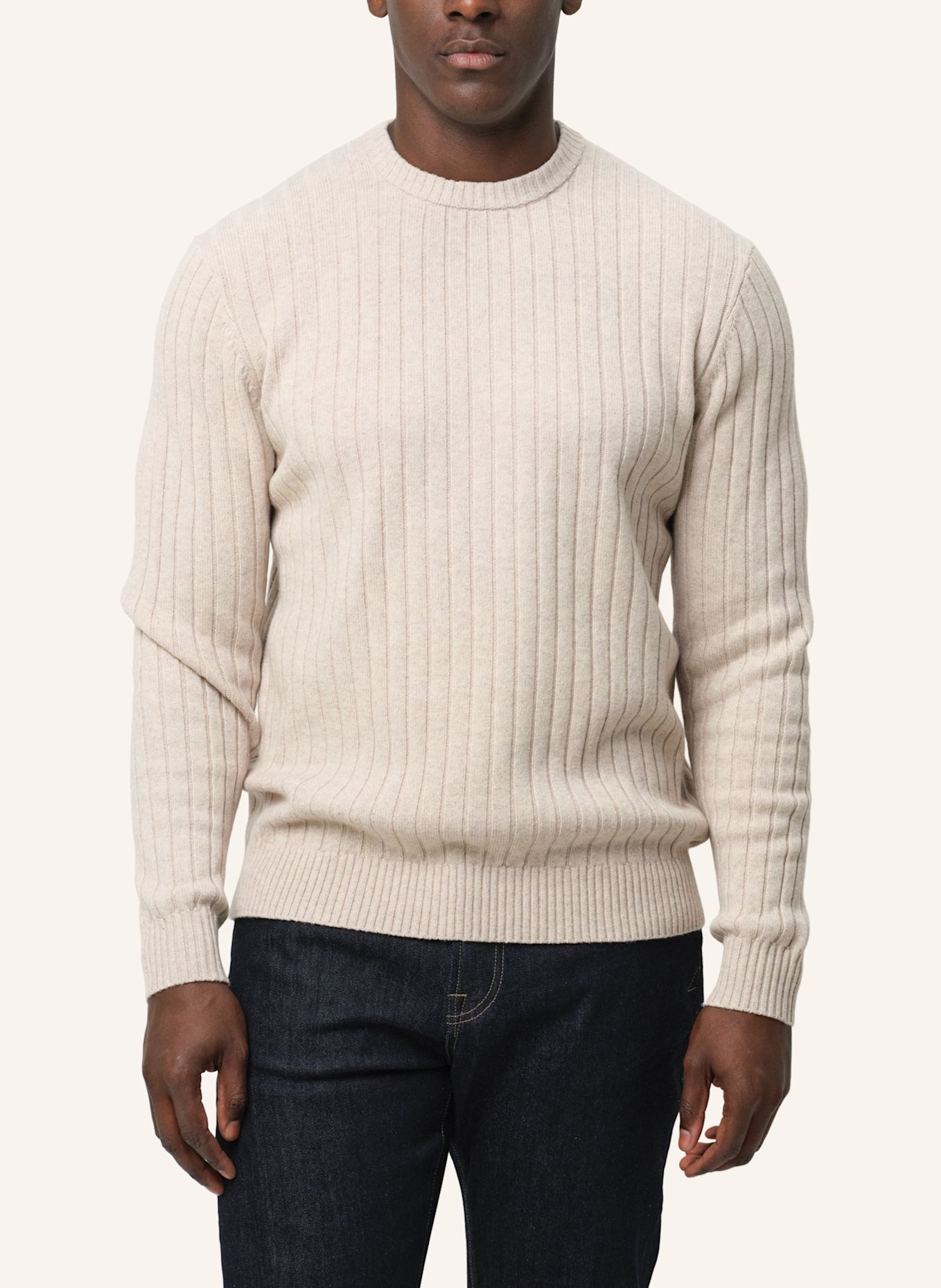 PROFUOMO Herren Pullover: HELLBRAUN