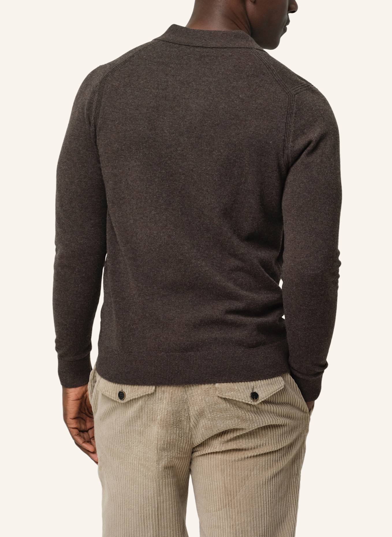 PROFUOMO Polo Langarm: BRAUN