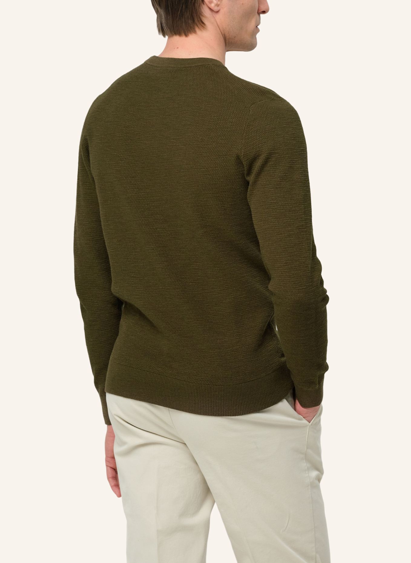 PROFUOMO Herren Pullover: DUNKELGRÜN