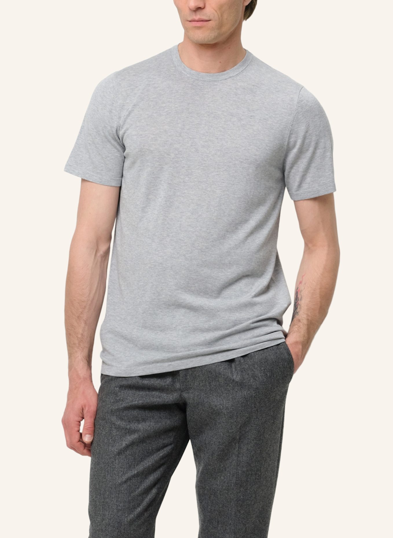 PROFUOMO T-Shirt kurzarm: GRAU