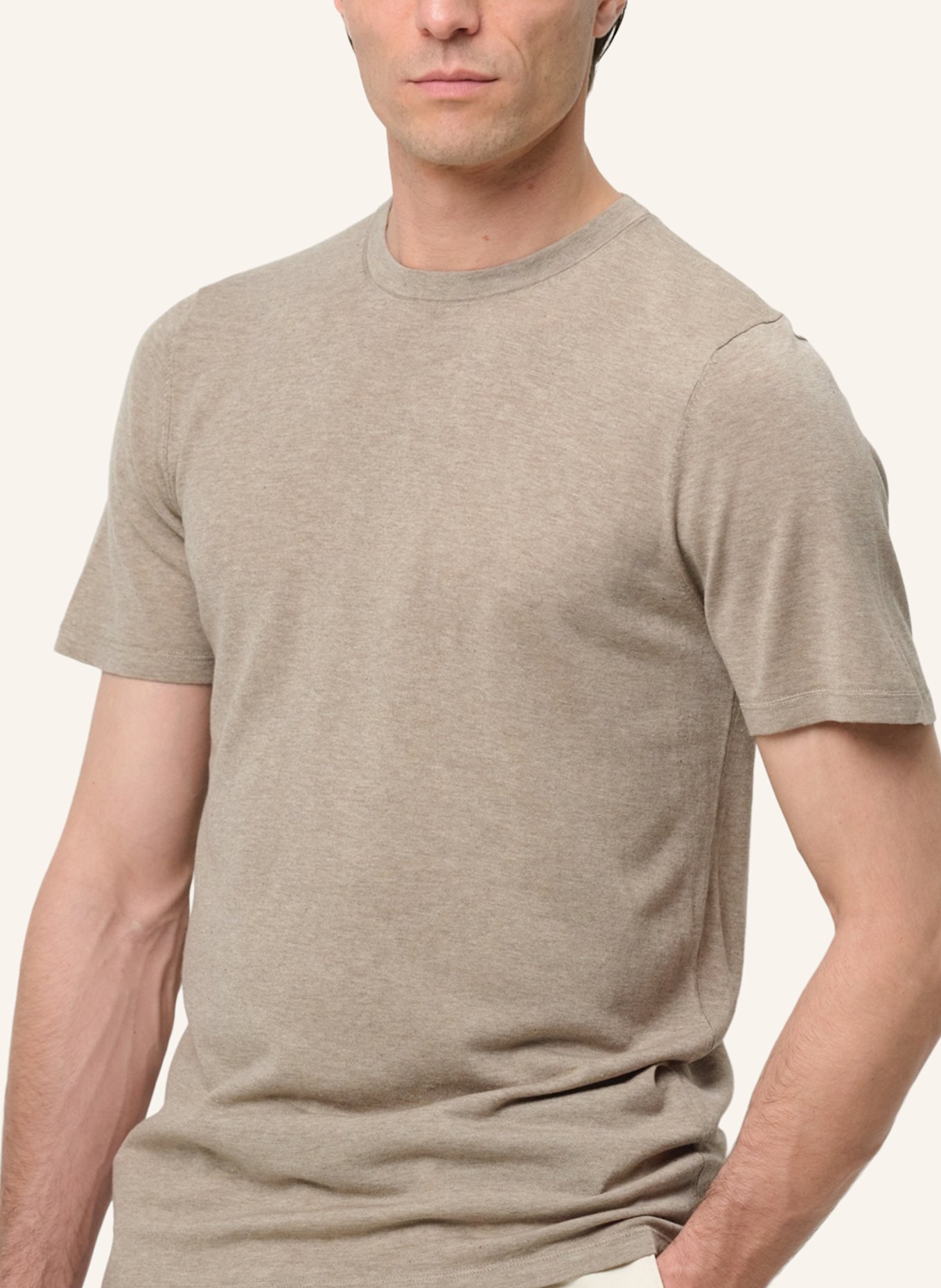 PROFUOMO T-Shirt kurzarm: CREME/ BEIGE