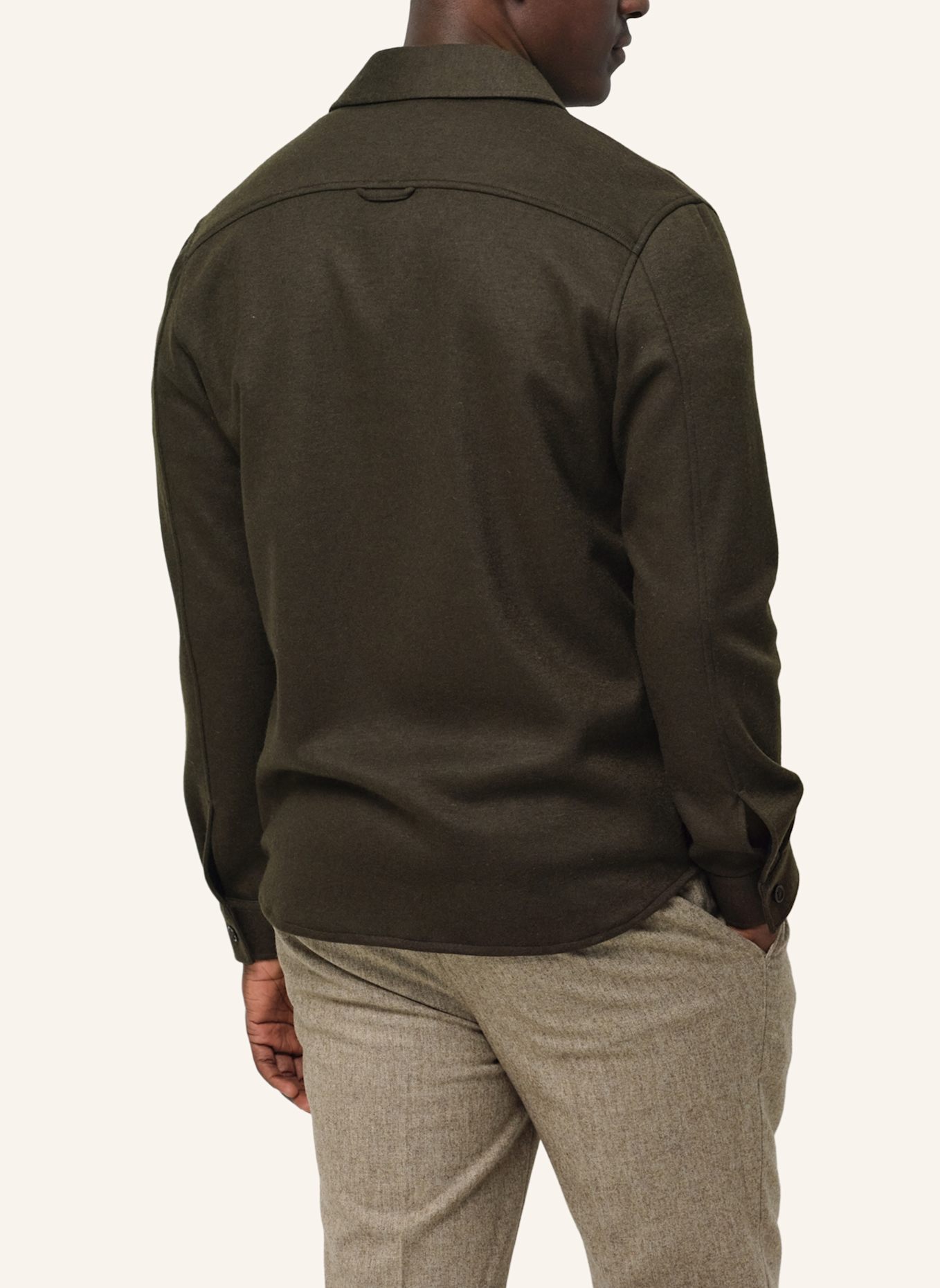 PROFUOMO Herren Overshirt: DUNKELGRÜN