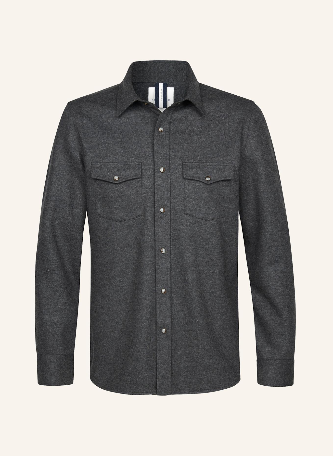 PROFUOMO Herren Overshirt: DUNKELGRAU